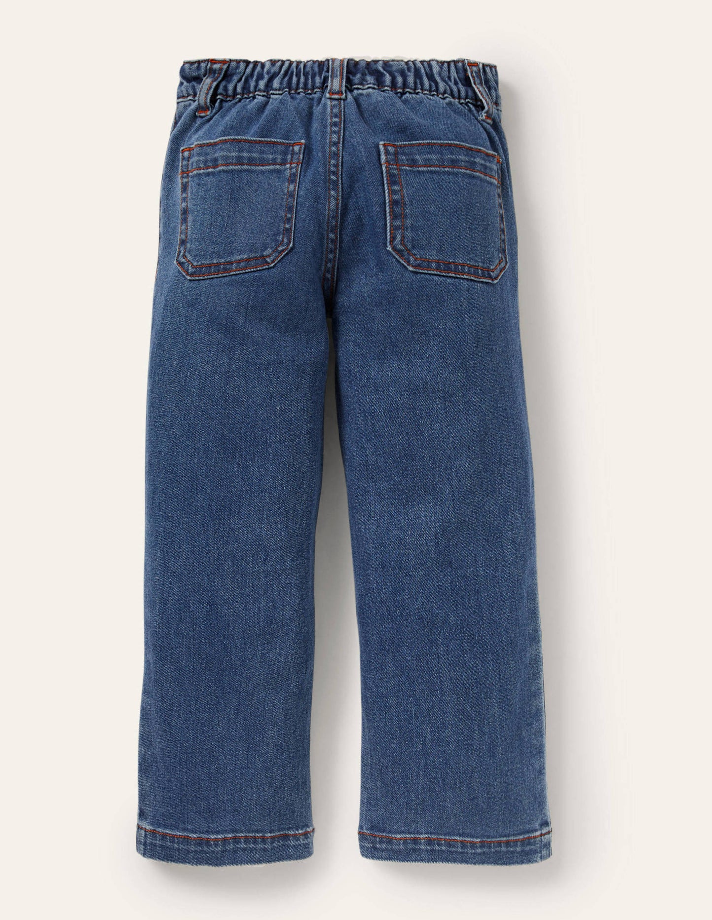 Rickrack Patch Pocket Jeans-Mid Vintage Denim