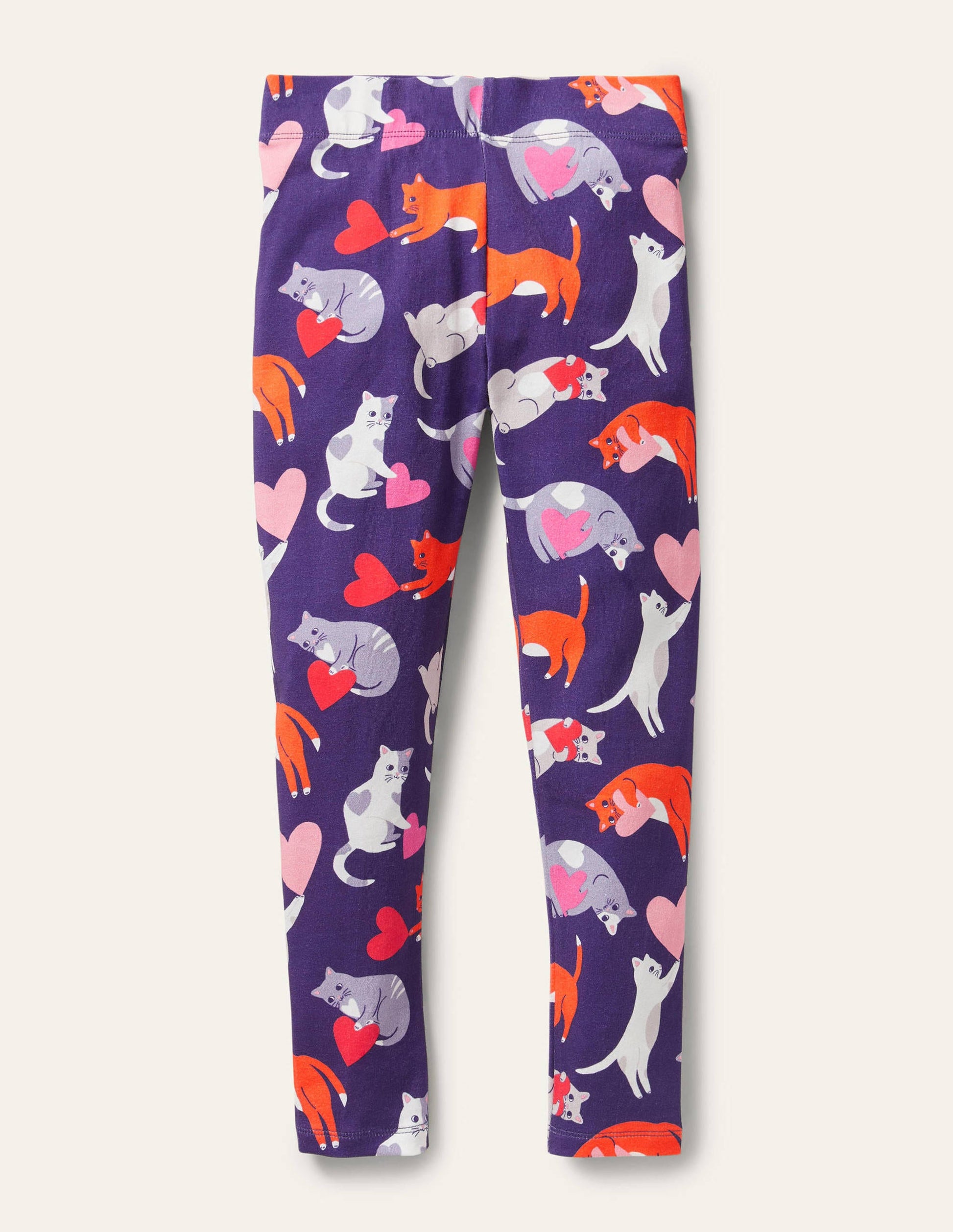 Fröhliche Leggings-Segelblau, Katze-1