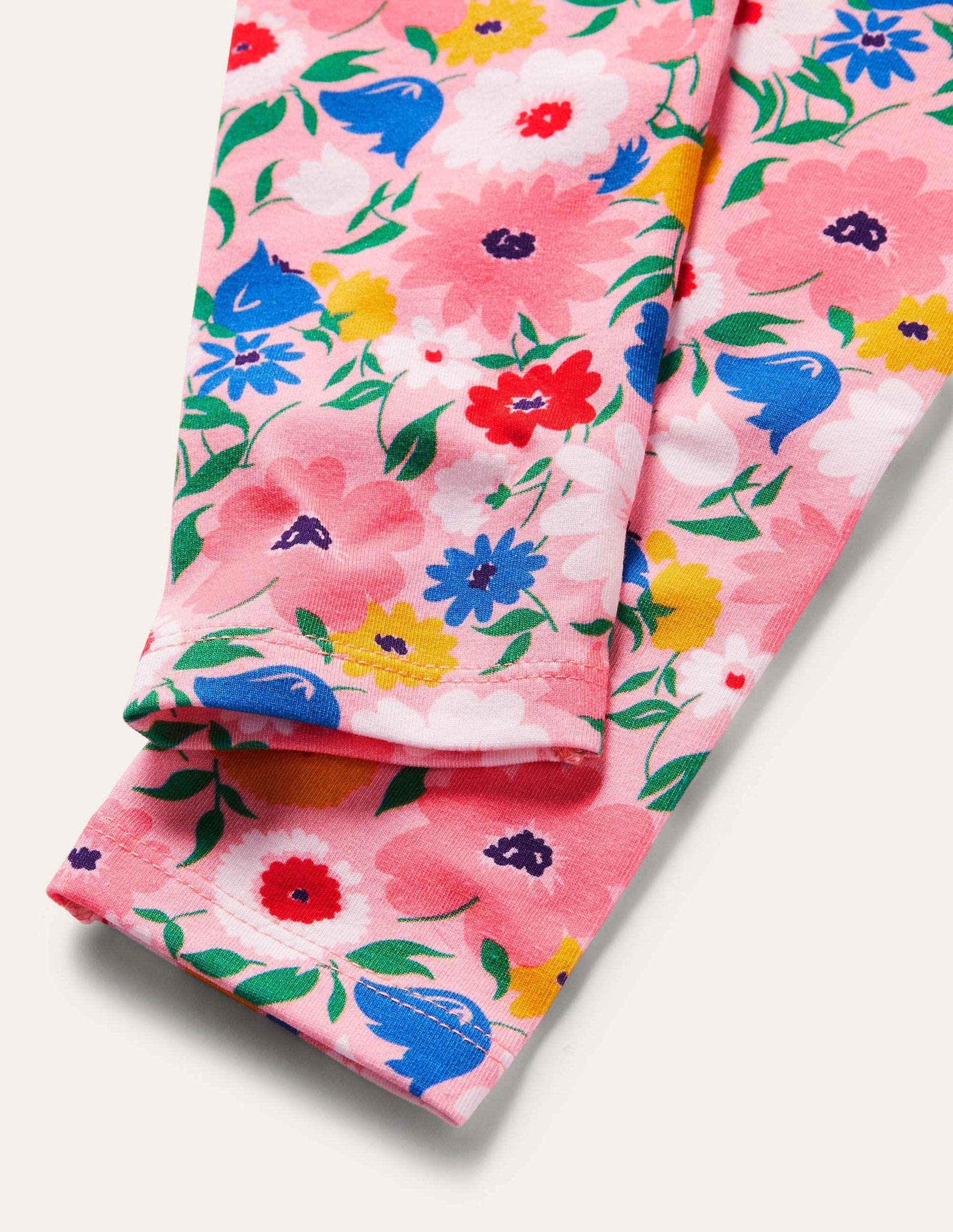 Fun Leggings-Boto Pink Painterly Floral-3