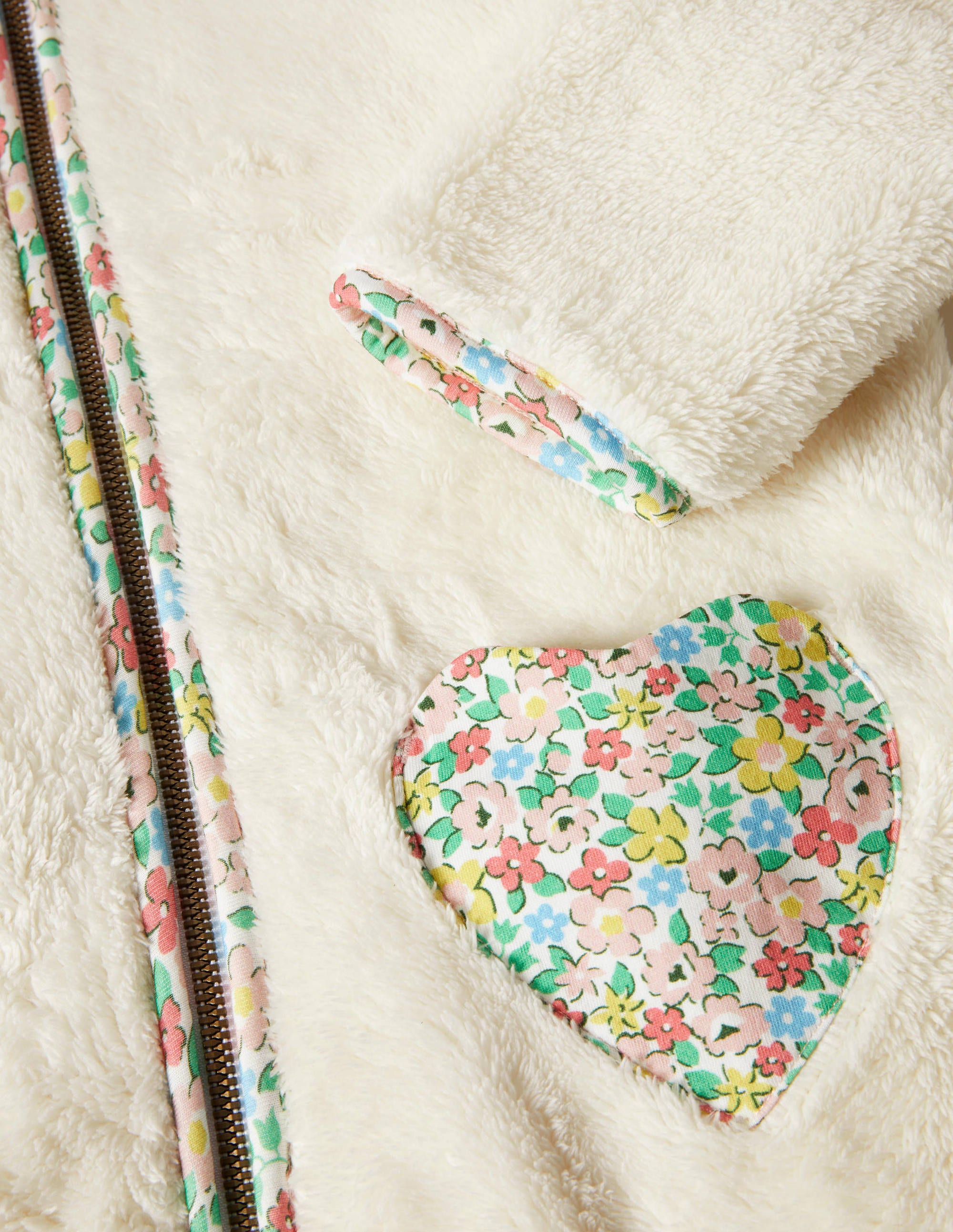 Blouson teddy bear zippé-Couleur naturelle - Image 3