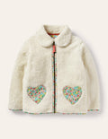 Blouson teddy bear zippé-Couleur naturelle