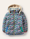Doudoune réversible imprimée-Motif Spring Floral bleu tribord