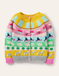 Fair-Isle-Cardigan-Bunt, Fair-Isle-Muster