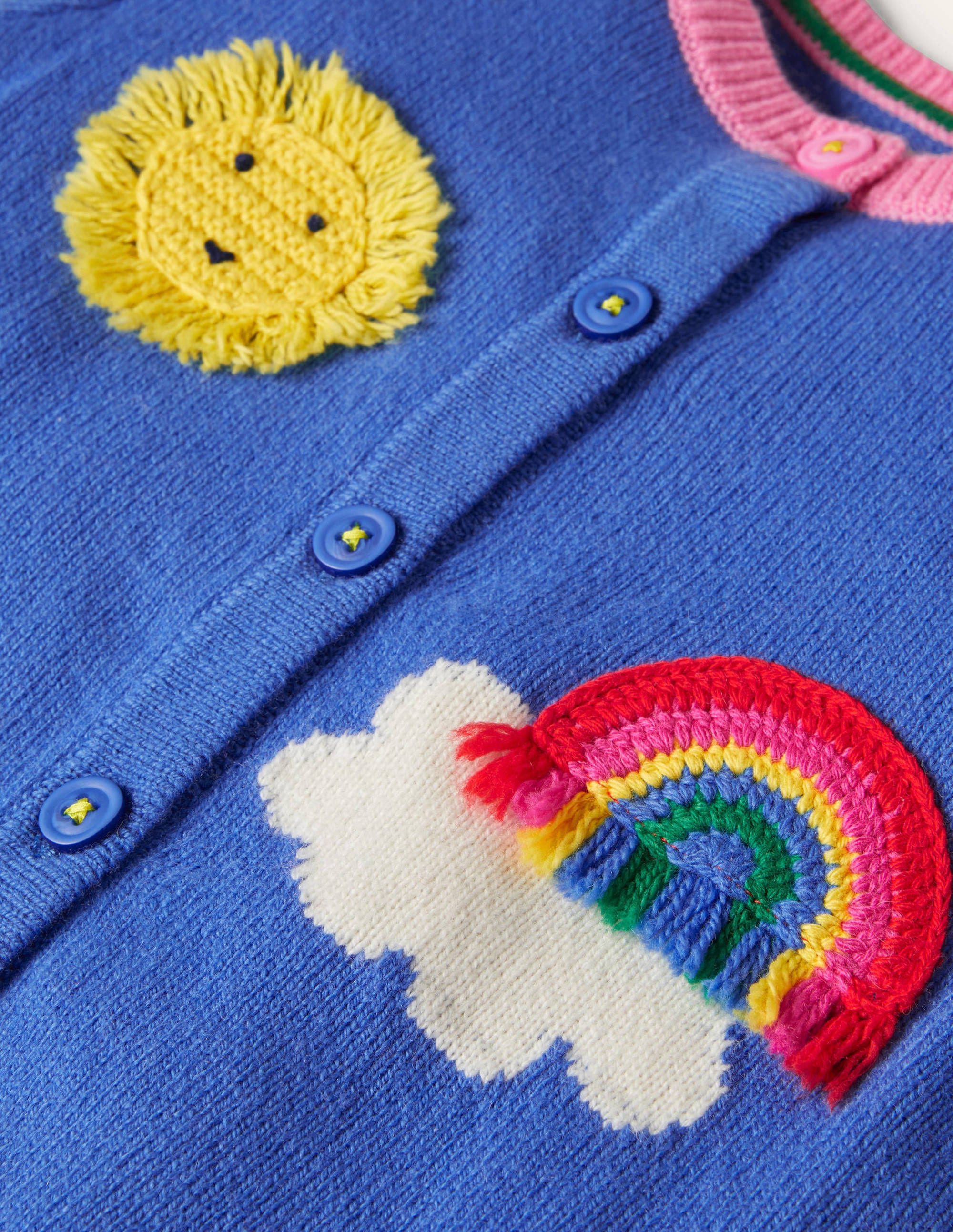 Cardigan à appliqué météo-Ciel bleu élisabéthain - Image 3