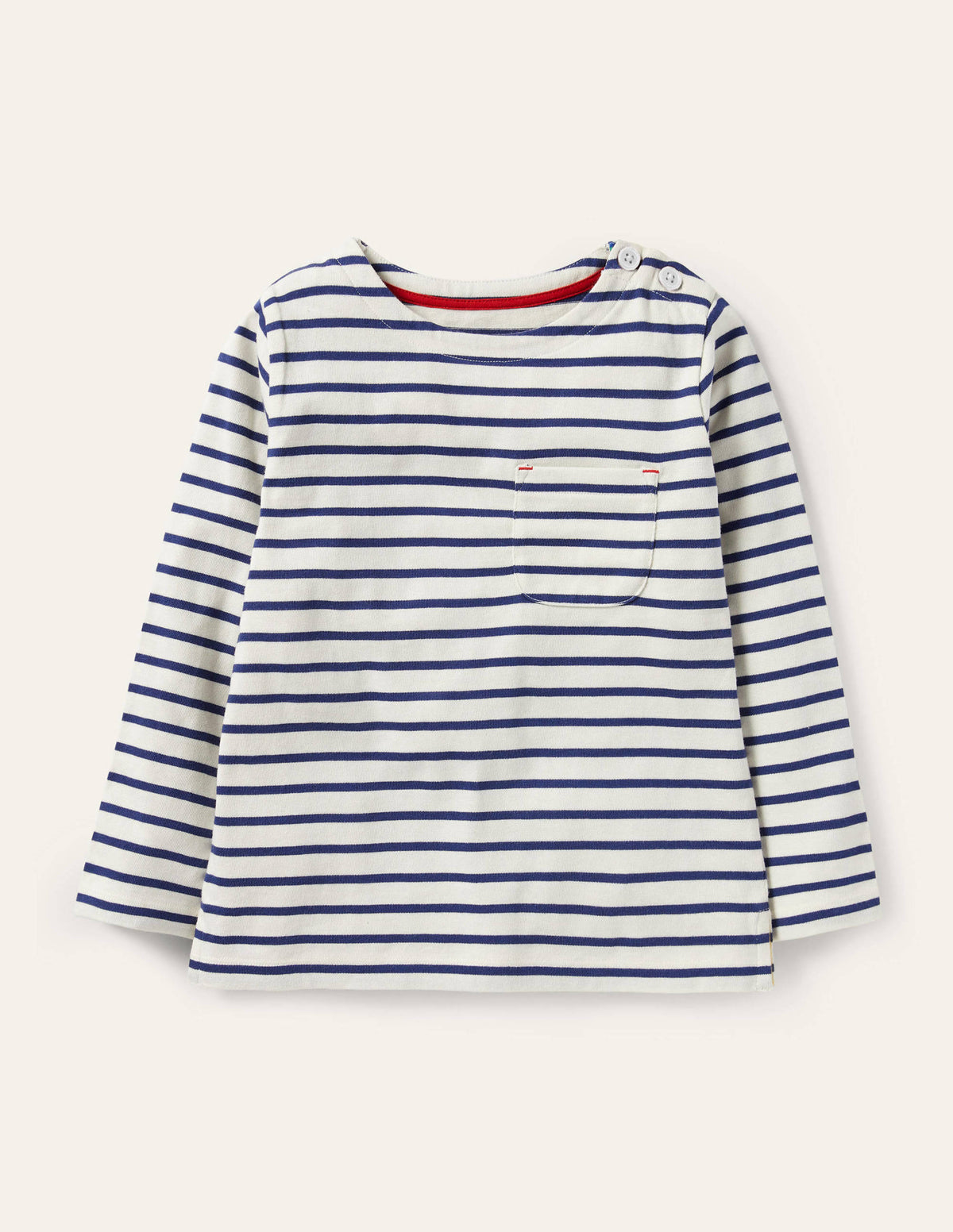 Matrosen-Bretonshirt-Naturweiß/Segelblau - Image 1