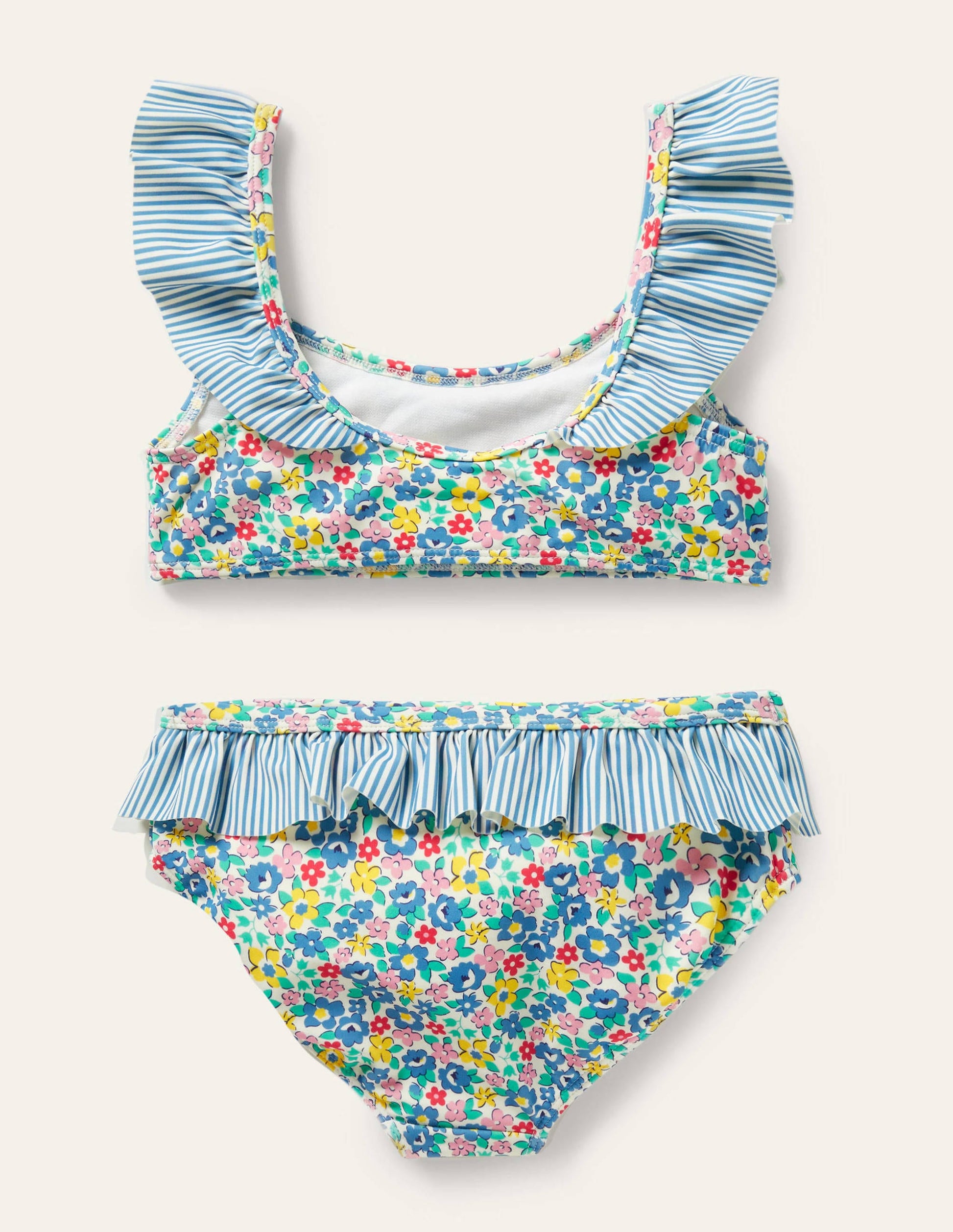 Bikini volanté-Motif Floral Spring bleu élisabéthain-2