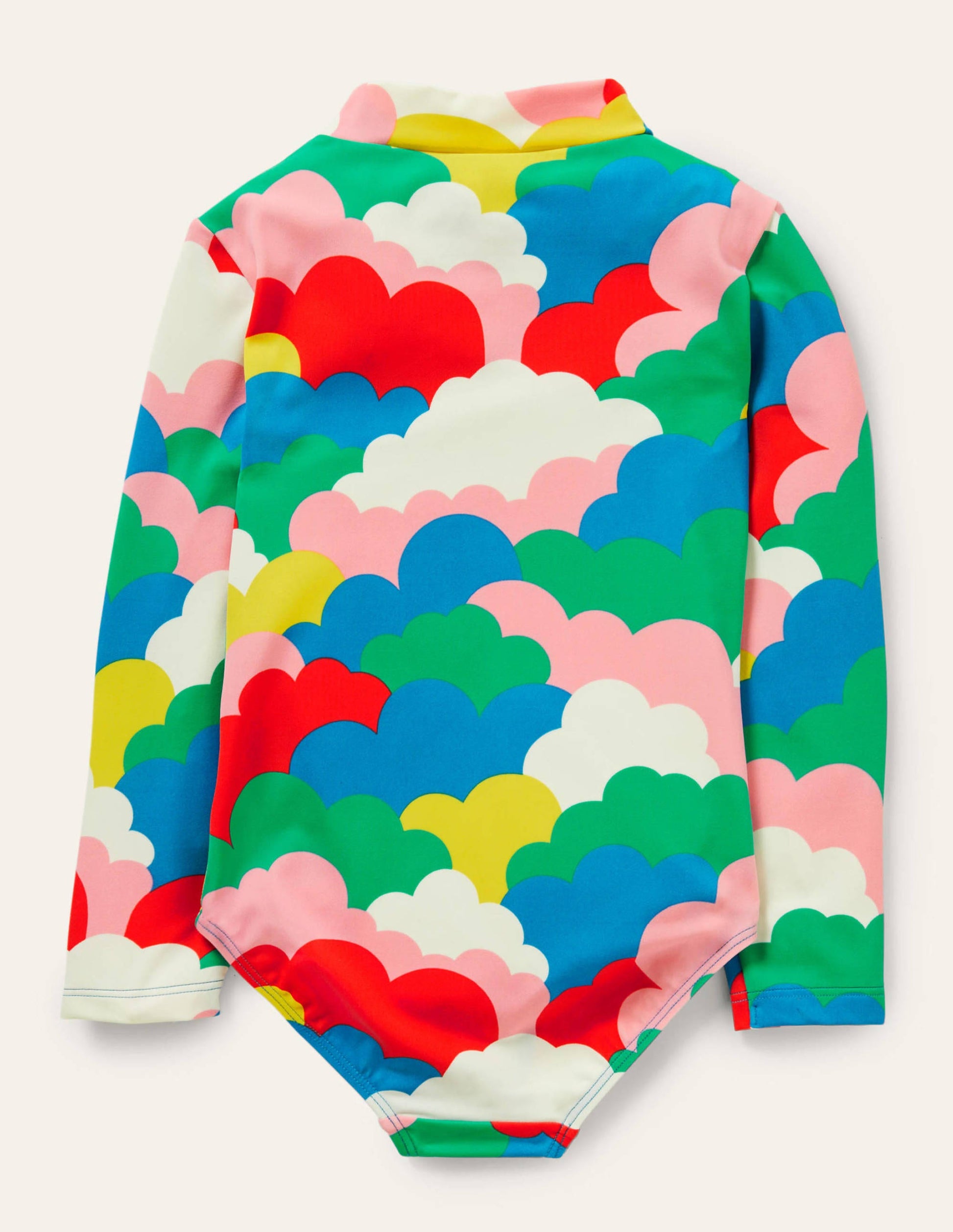 Langärmeliger Badeanzug-Bunte Wolken-2