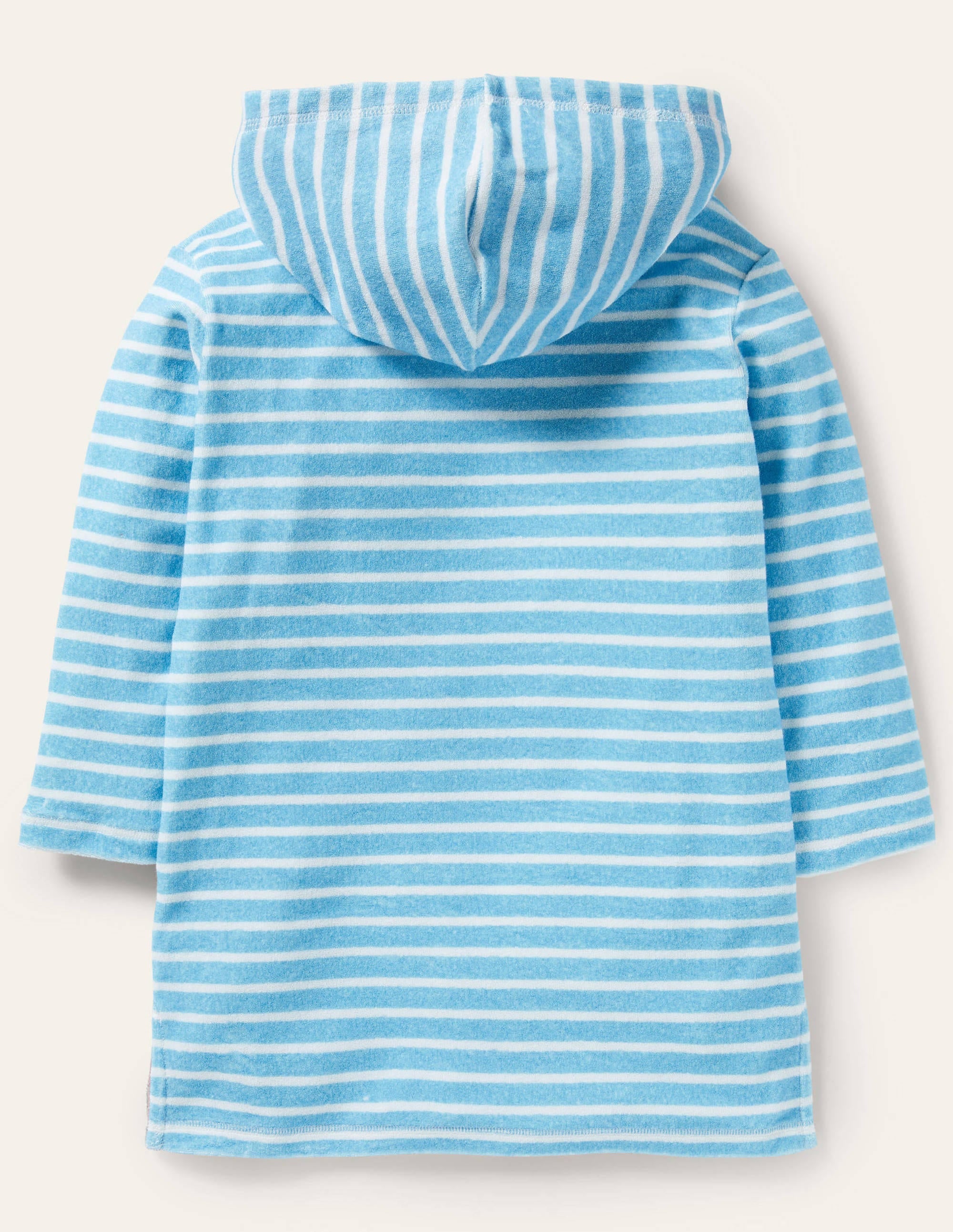 Frottee-Strandkleid mit Applikationen-Wasserblau/Naturweiß, Meeresfreunde - Image 2