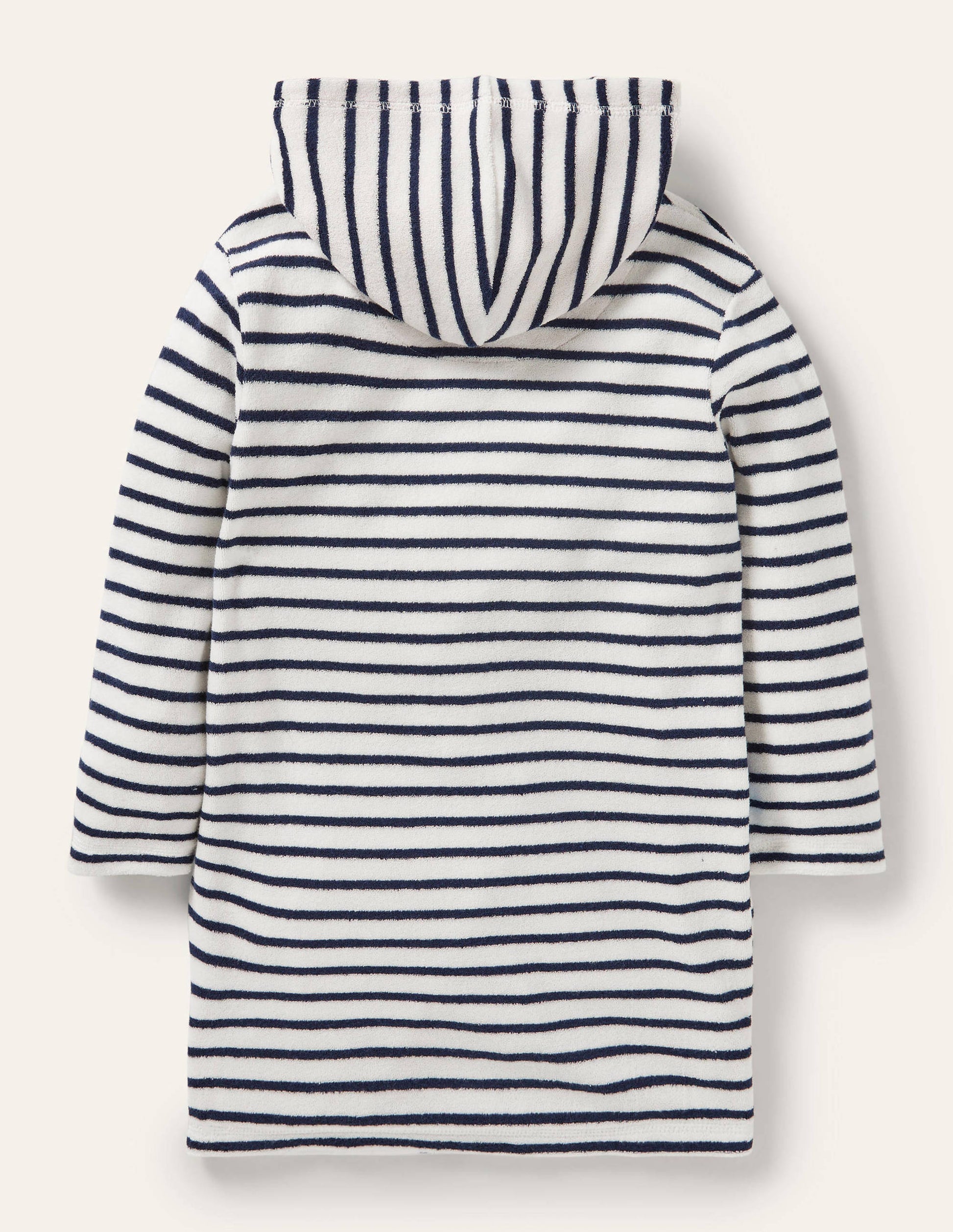 Frottee-Strandkleid mit Applikationen-Naturweiß/Segelblau, Wal-2