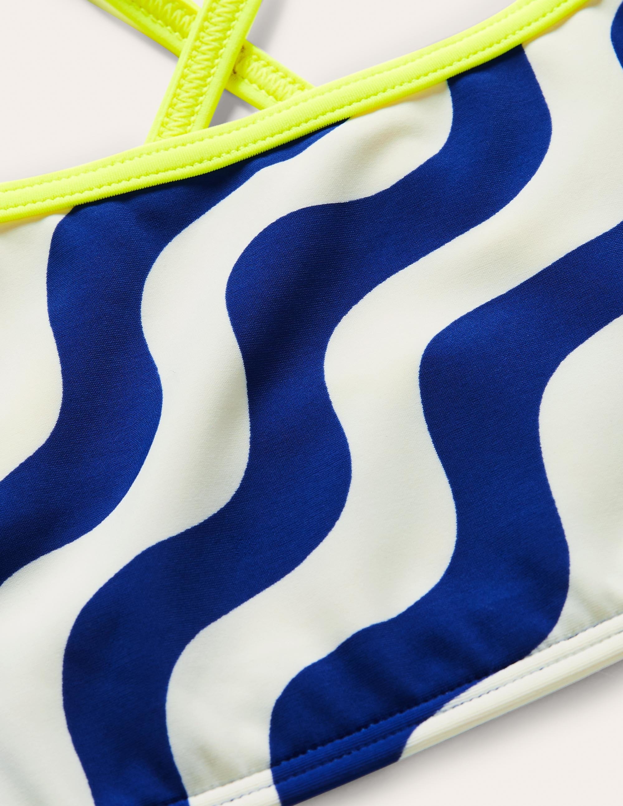 Gemustertes Bikini-Oberteil-Naturweiß/Blau, Welle - Image 3