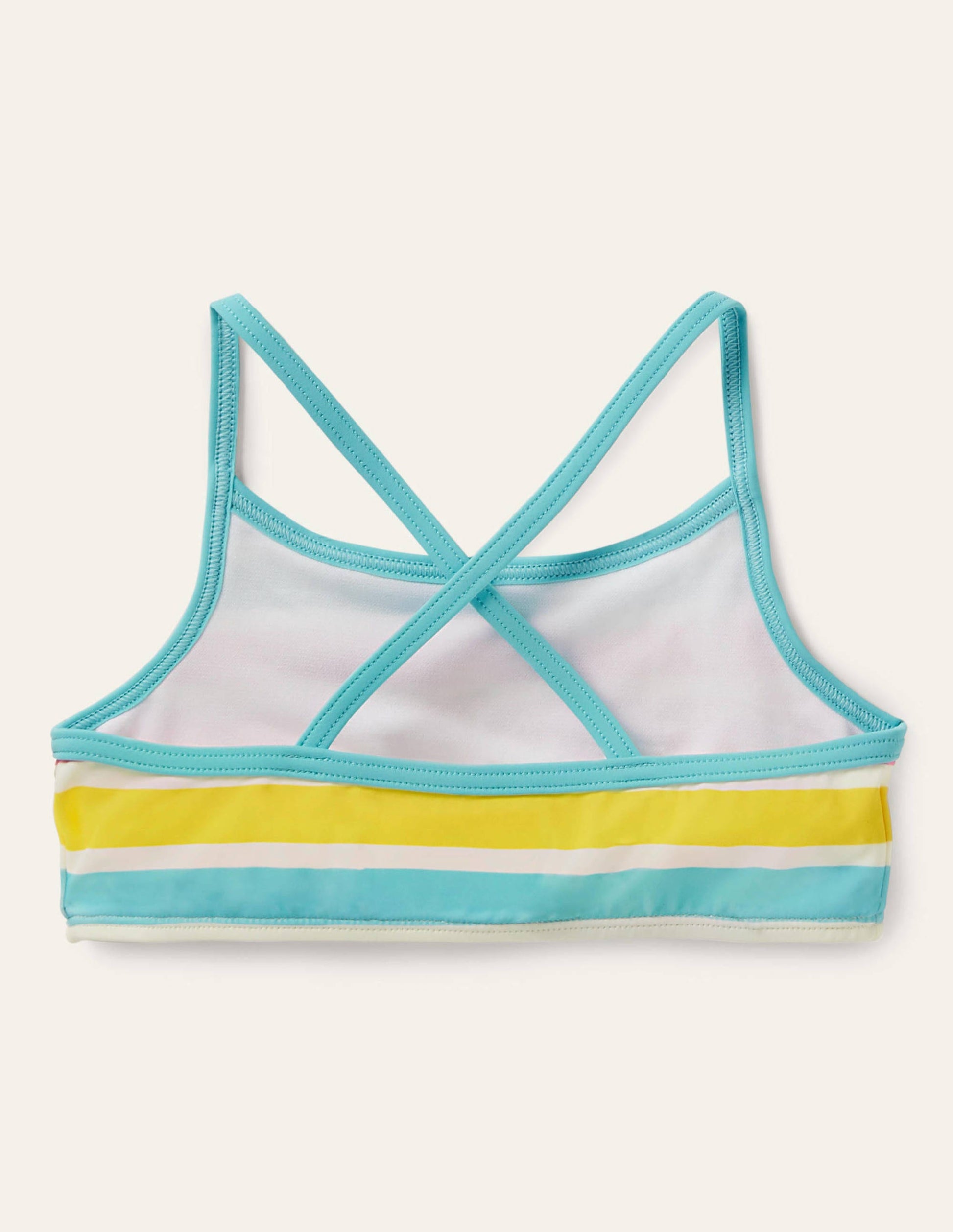 Haut de bikini à motif-Ivoire/arc-en-ciel multi-2