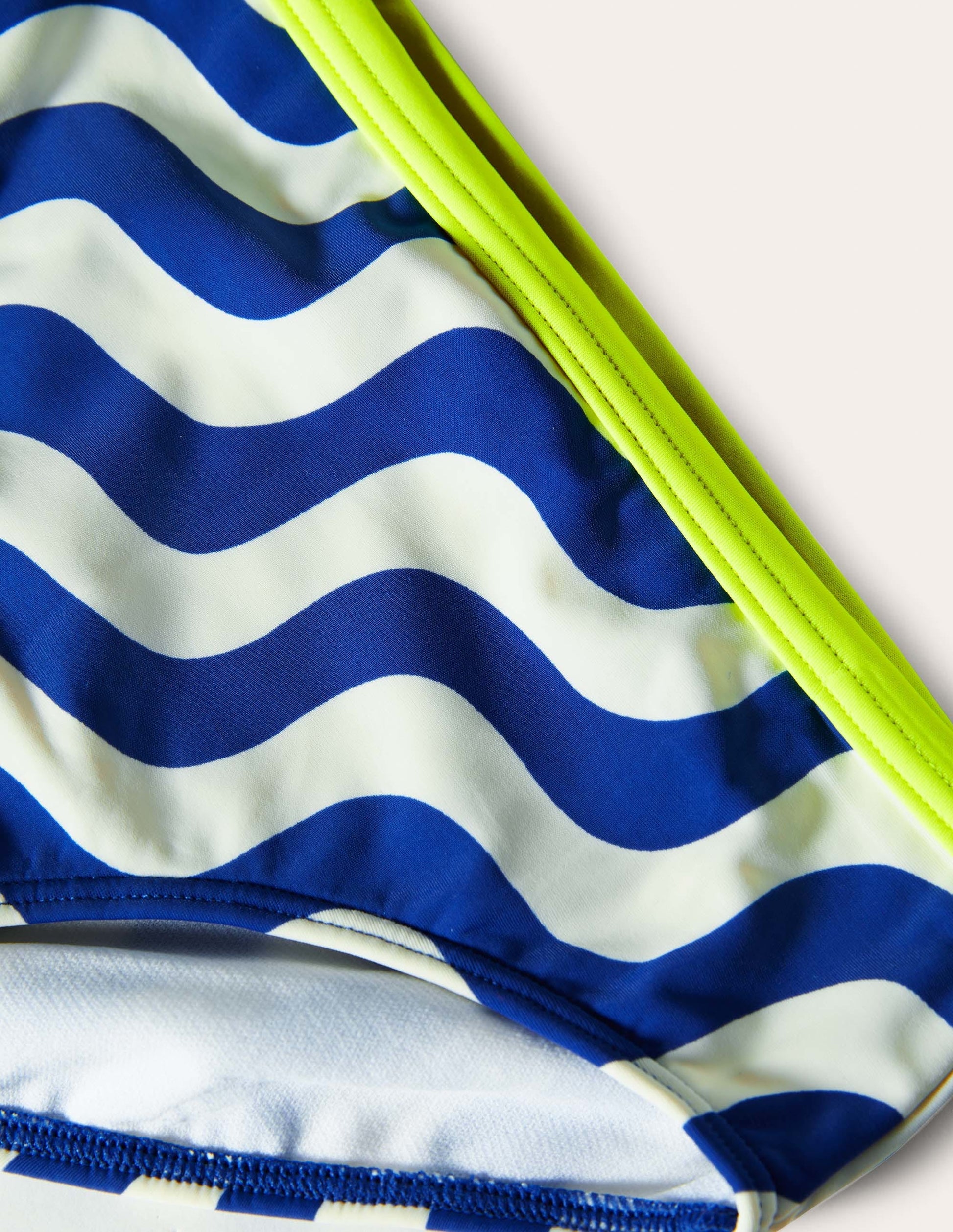 Bas de bikini à motif-Ivoire/bleu vague-4
