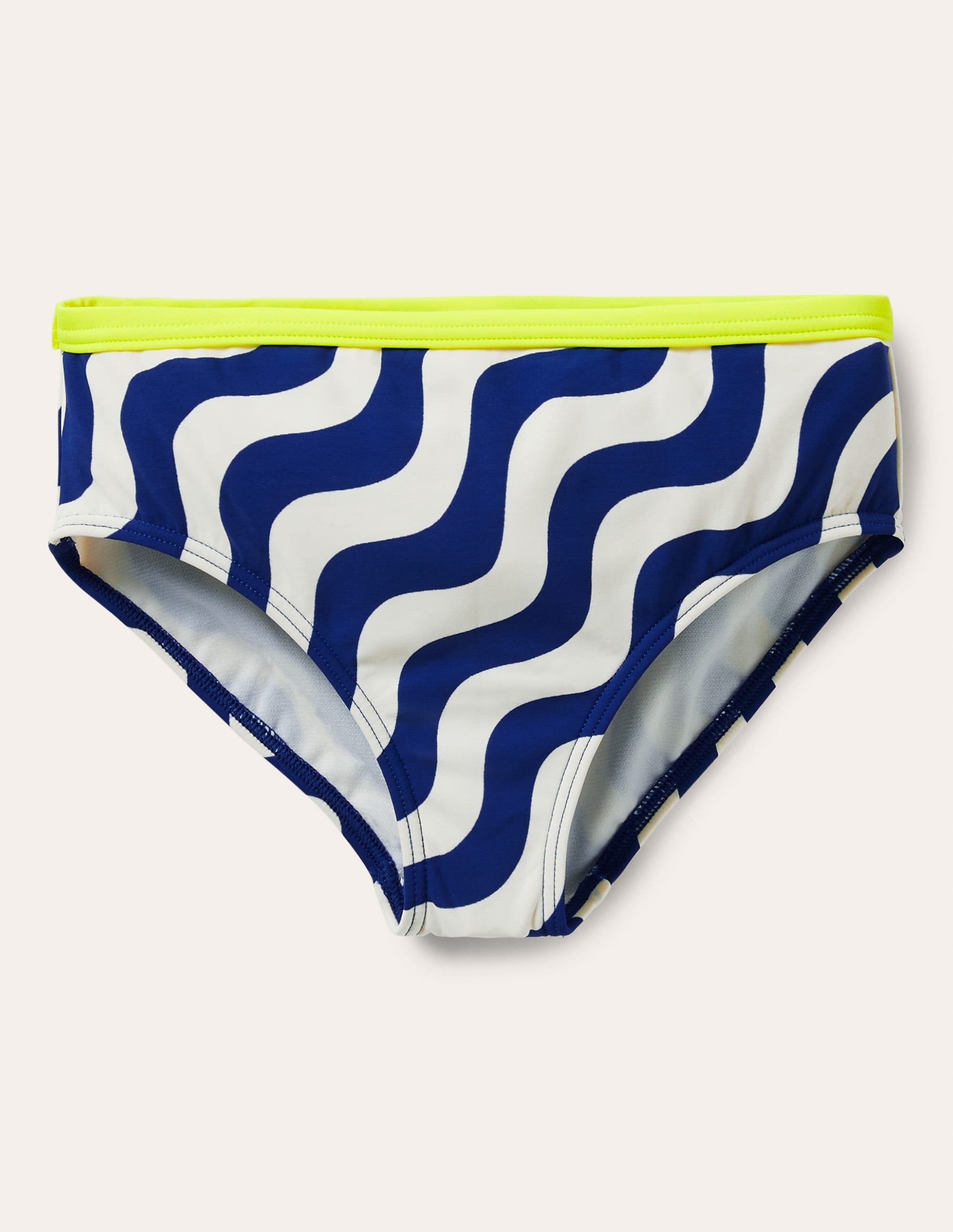 Bas de bikini à motif-Ivoire/bleu vague - Image 2