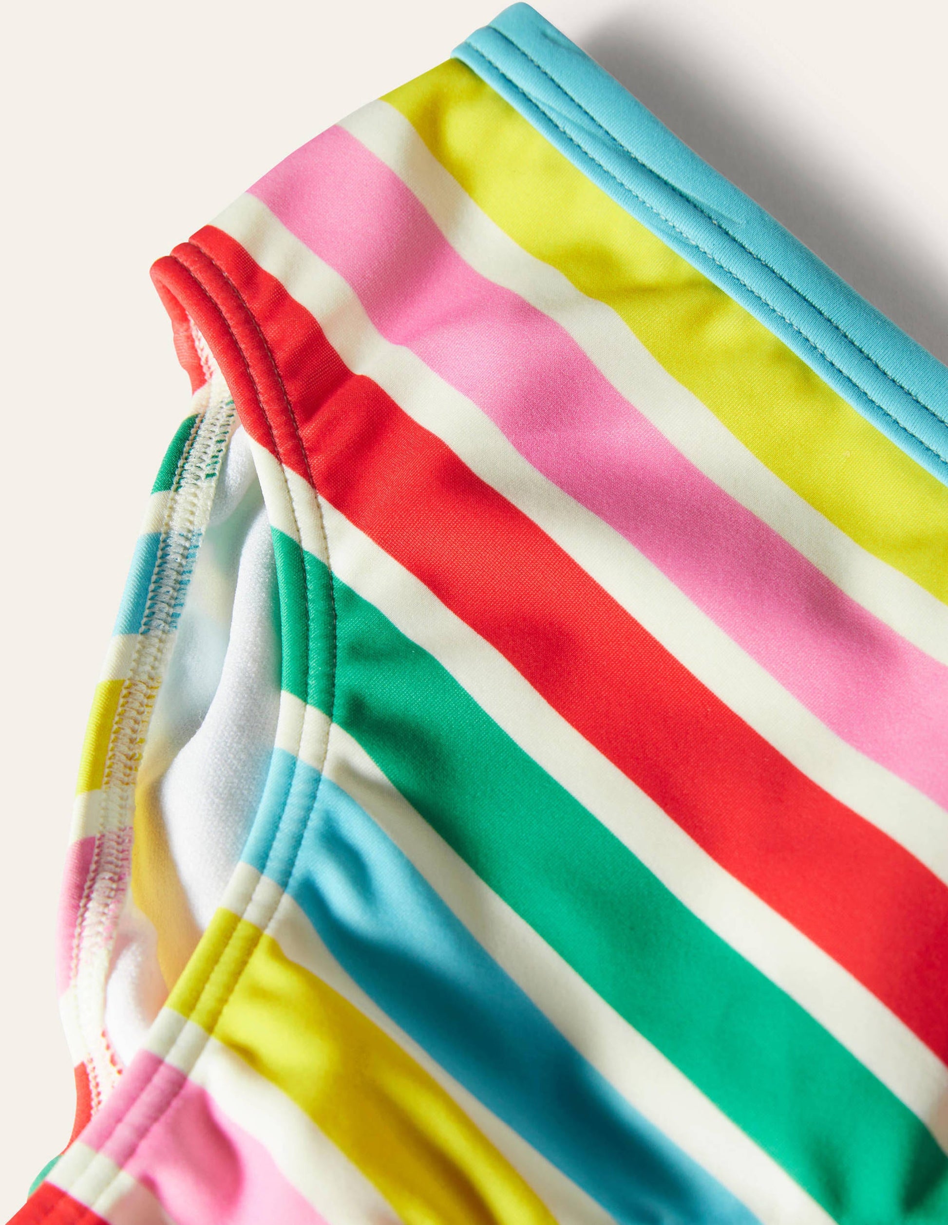 Patterned Bikini Bottoms-Ivory Multi Rainbow-3