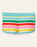 Short de bain à motif-Ivoire/arc-en-ciel multi