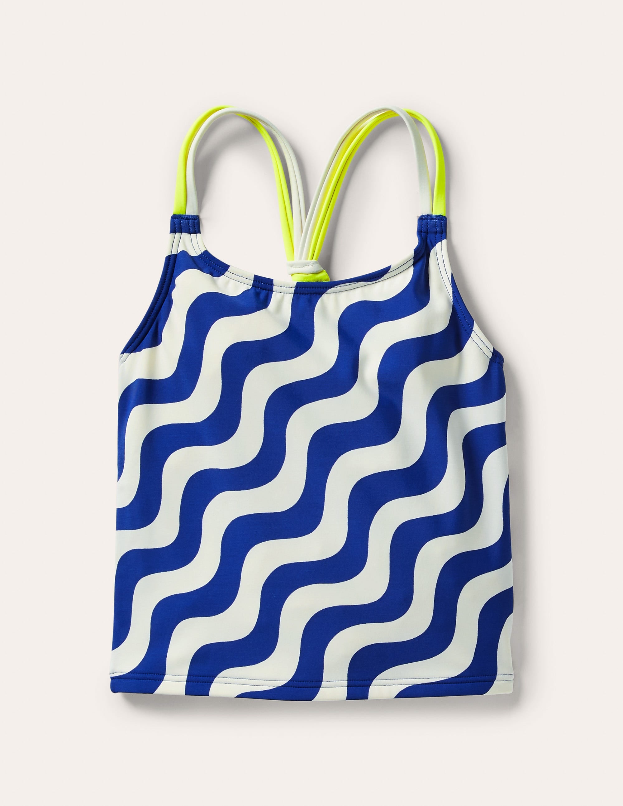 Haut de tankini à motif-Ivoire/bleu vague - Image 1