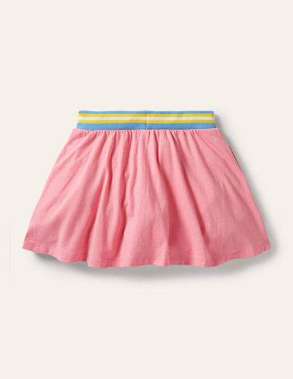 Jerseyskort mit Applikation-Hellrosa, Biene