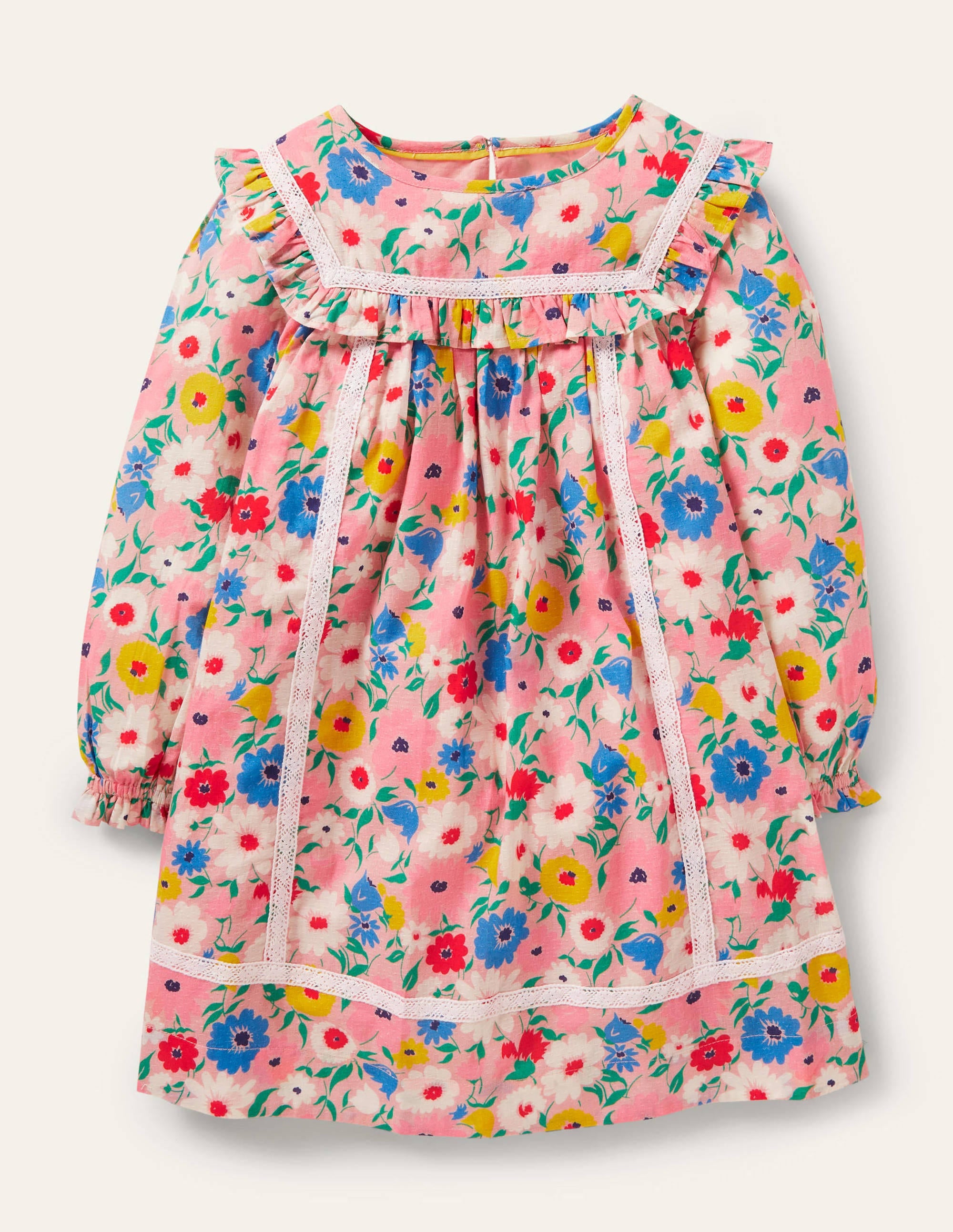 Robe manches longues à fleurs-Motif Painterly Floral rose boto - Image 1