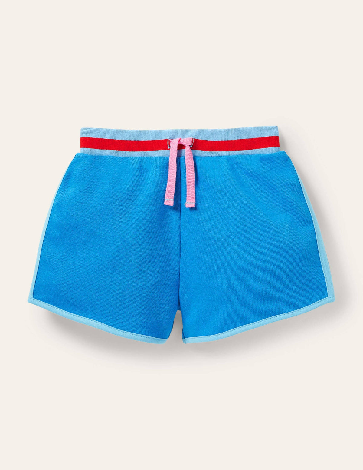 Jersey-Shorts mit Applikation-Marokkoblau, Regenbogen-1