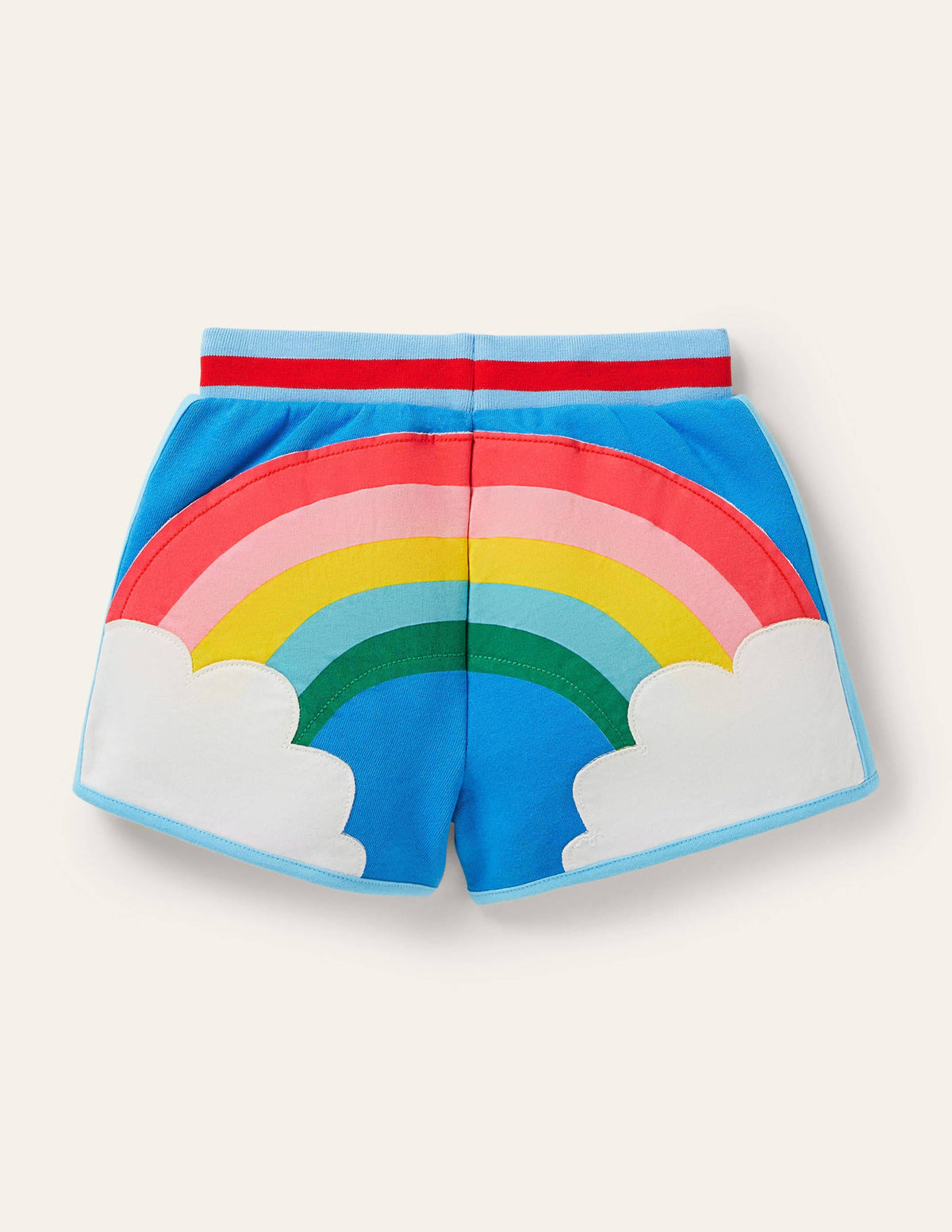 Jersey-Shorts mit Applikation-Marokkoblau, Regenbogen - Image 2
