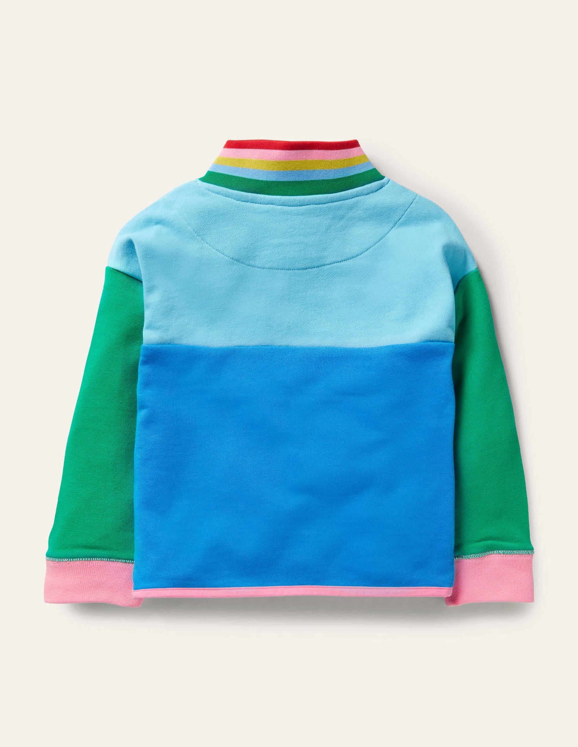 Top colourblock partiellement zippé-Bleu aigue-marine - Image 2