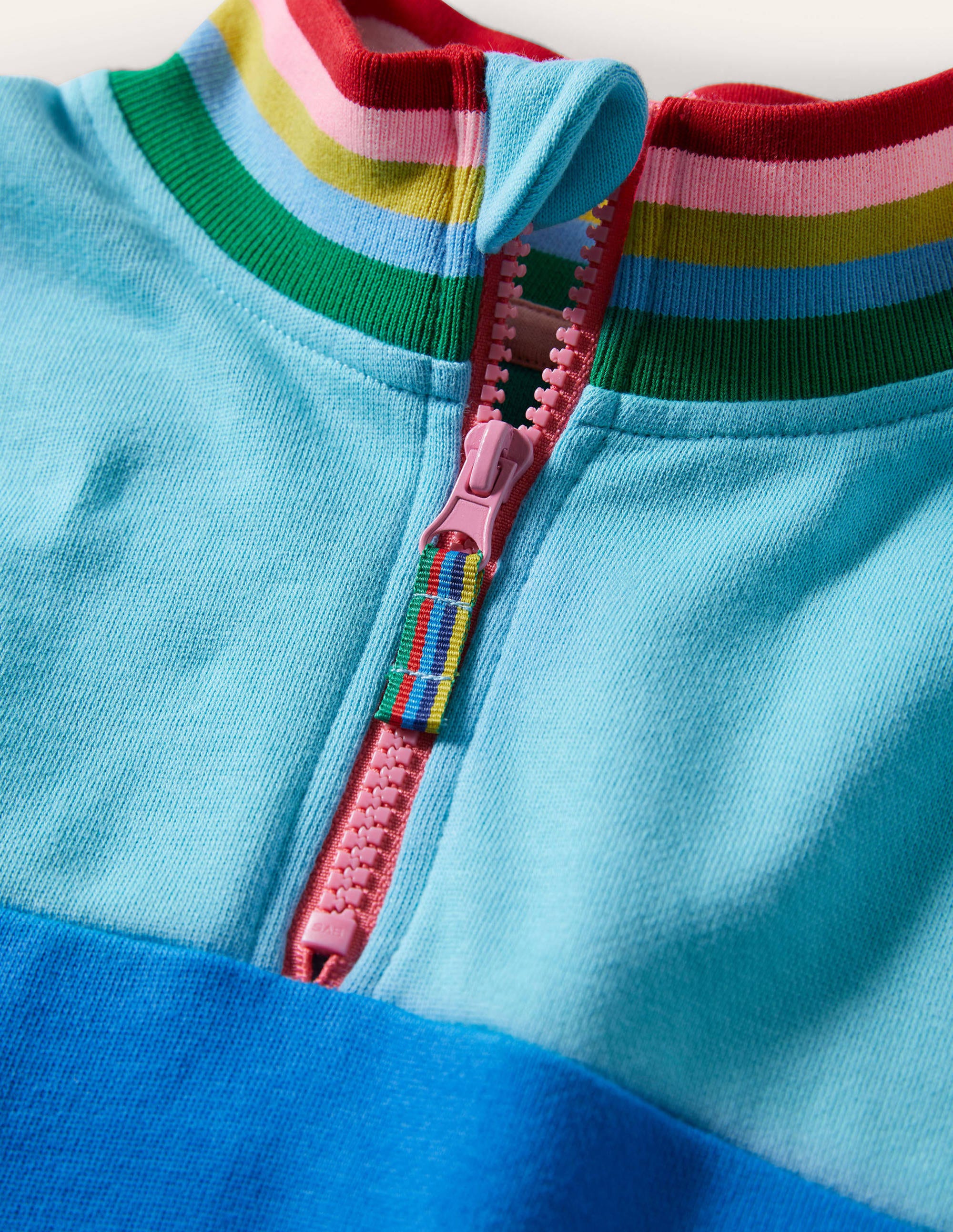 Top colourblock partiellement zippé-Bleu aigue-marine - Image 3