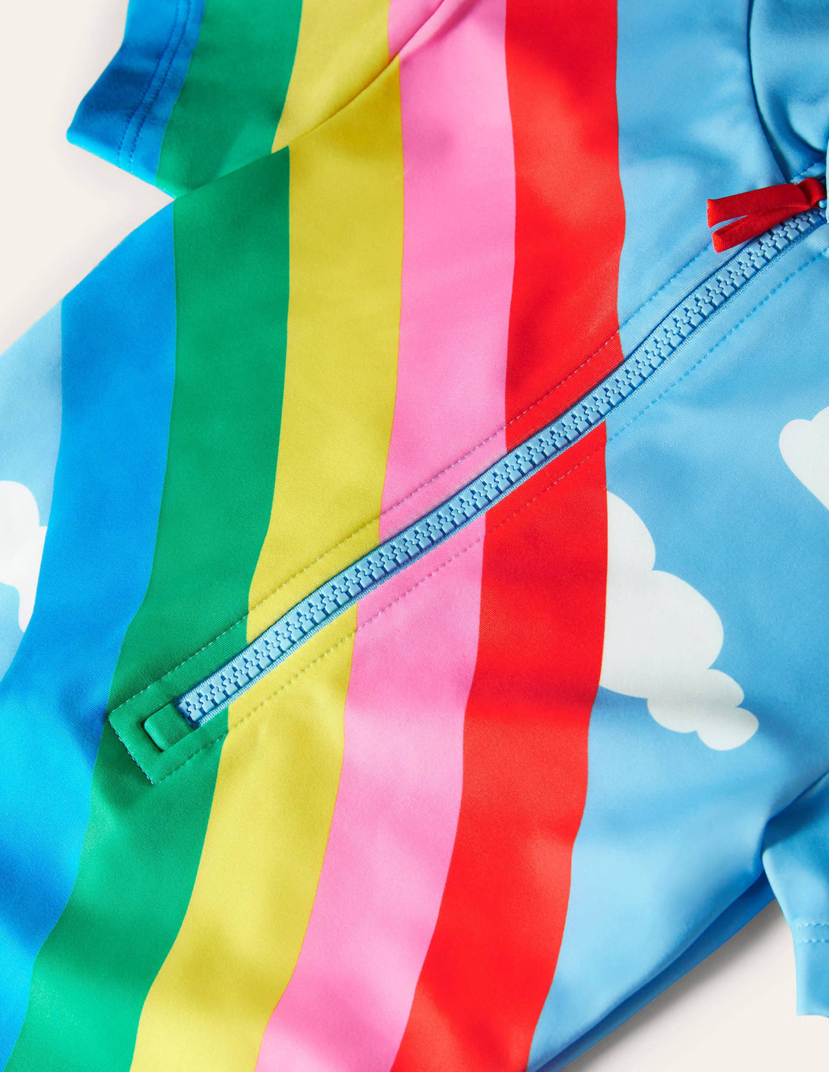 Kurzärmliger Badeanzug-Regenbogen/Wolken - Image 3