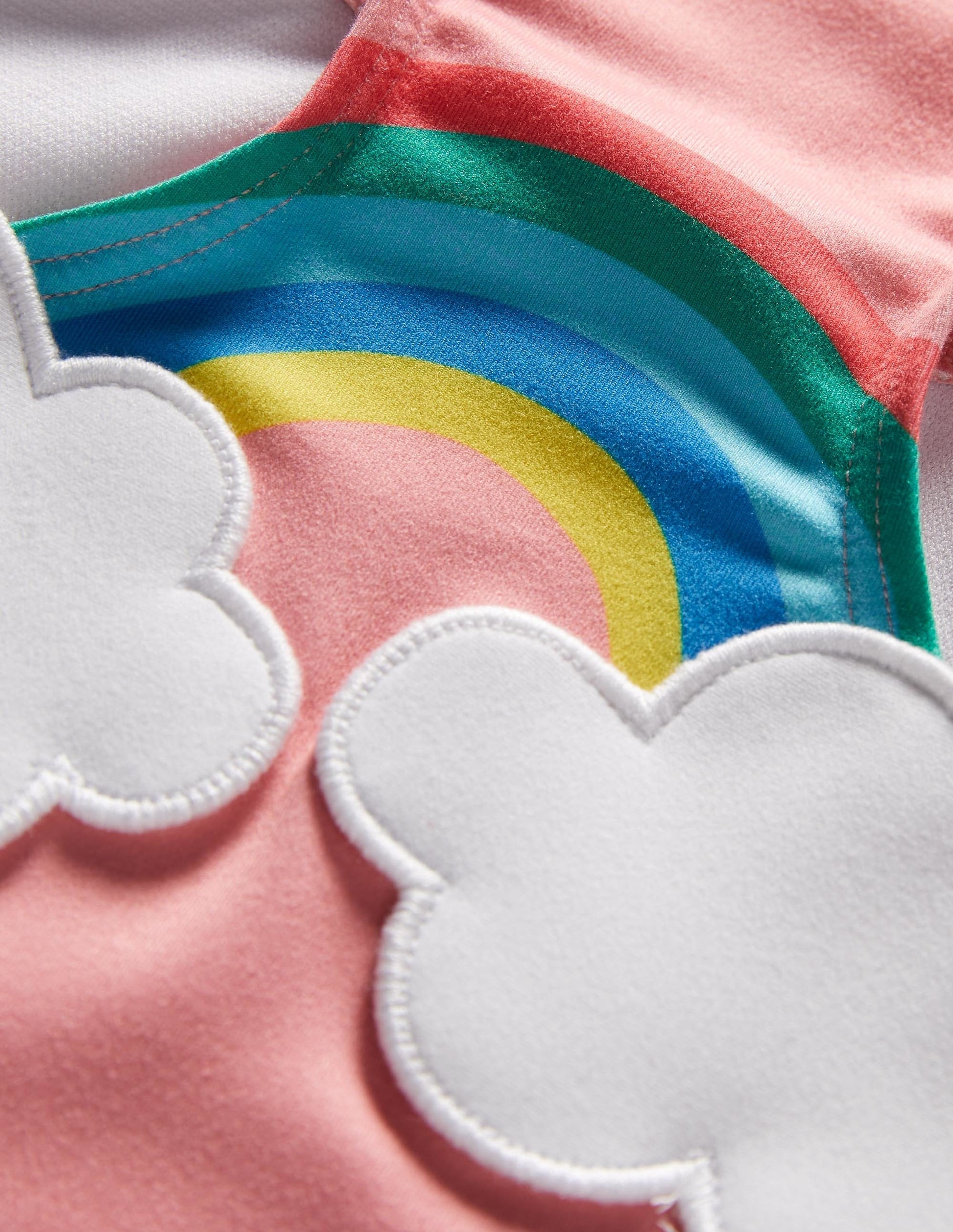 Kurzes Oberteil mit Regenbogenmuster-Hellrosa-3