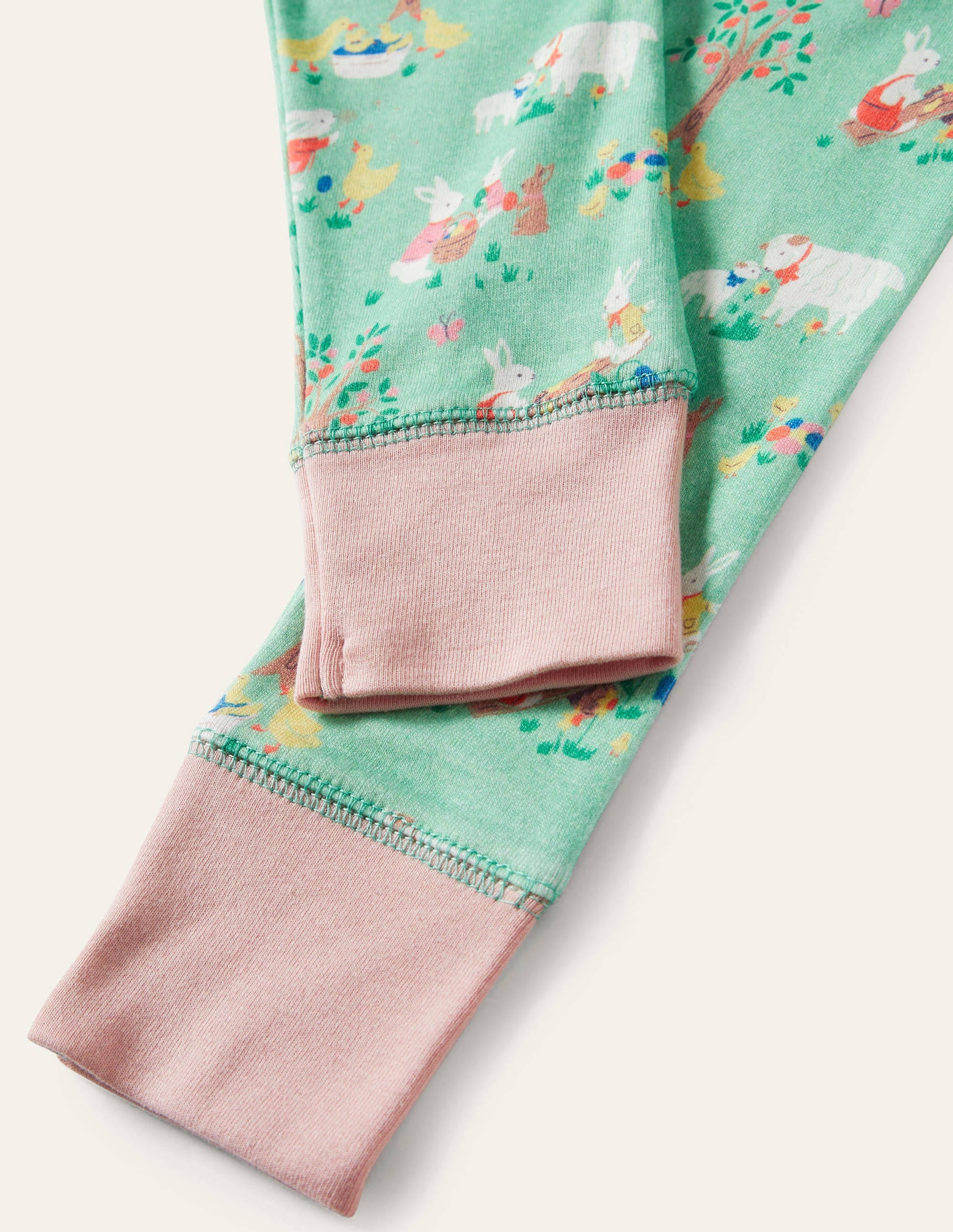 Mix and Match Snug Pyjamas-Fountain Green Spring Time - Image 3