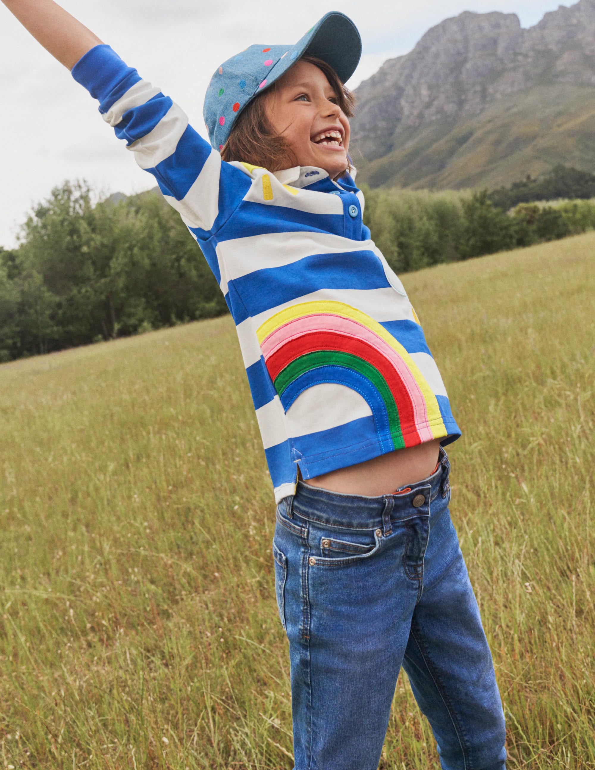 Appliqué Rugby Top-Bright Marina Blue/Ivory - Image 6