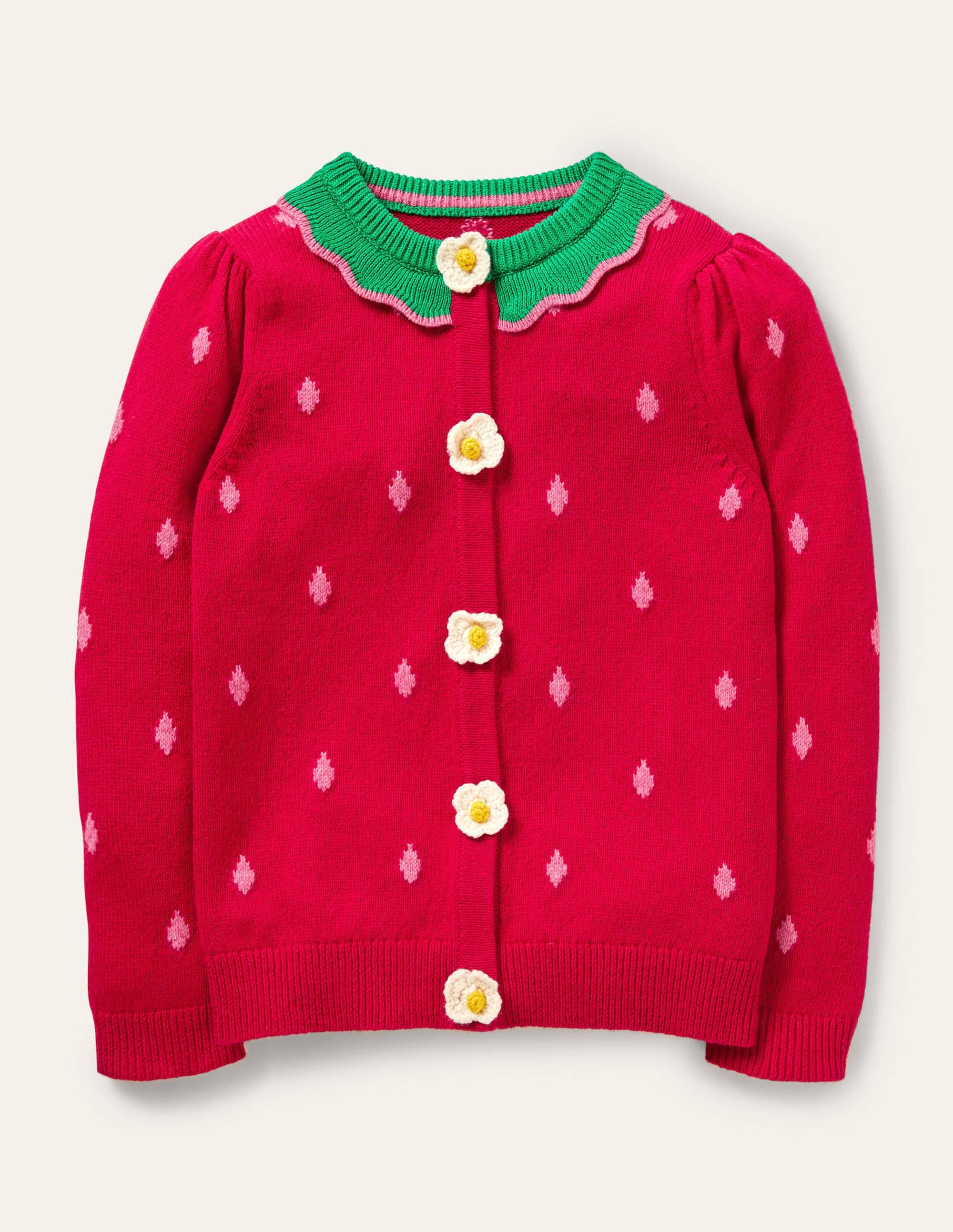 Gilet à appliqué fraise-Fraise coquelicot d'été - Image 1
