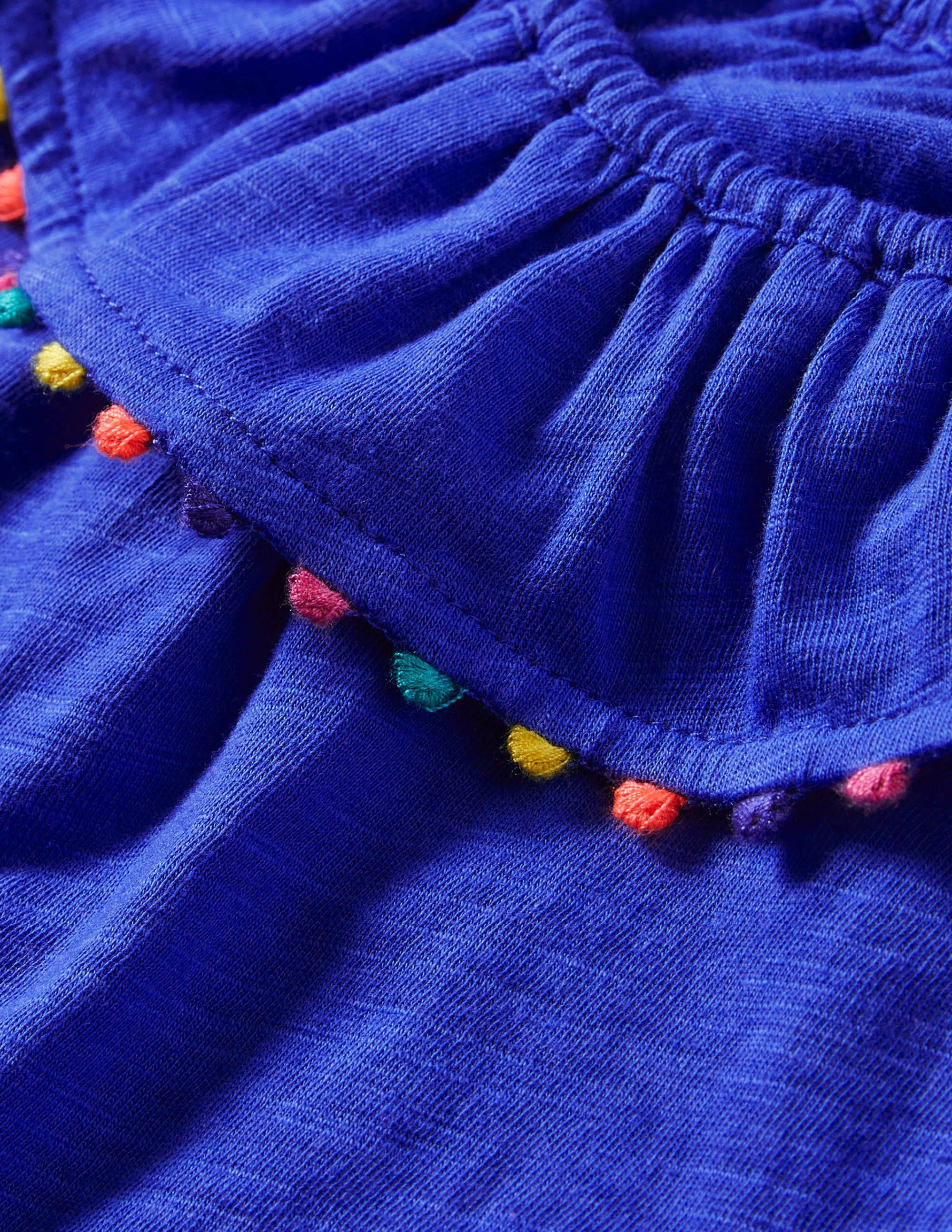 Débardeur Charlie en jersey à pompons-Bleu brillant - Image 3