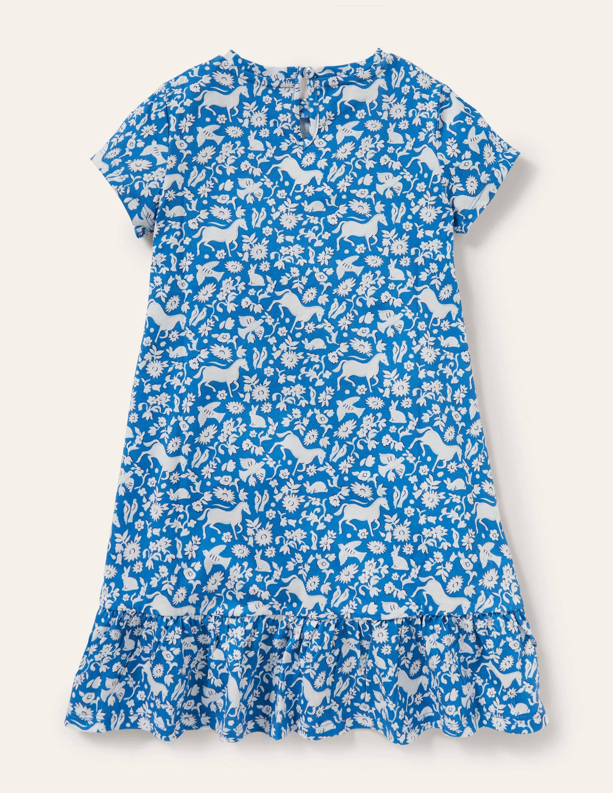 Robe en jersey à ourlet bas-Poneys sauvages bleu élisabéthain - Image 2