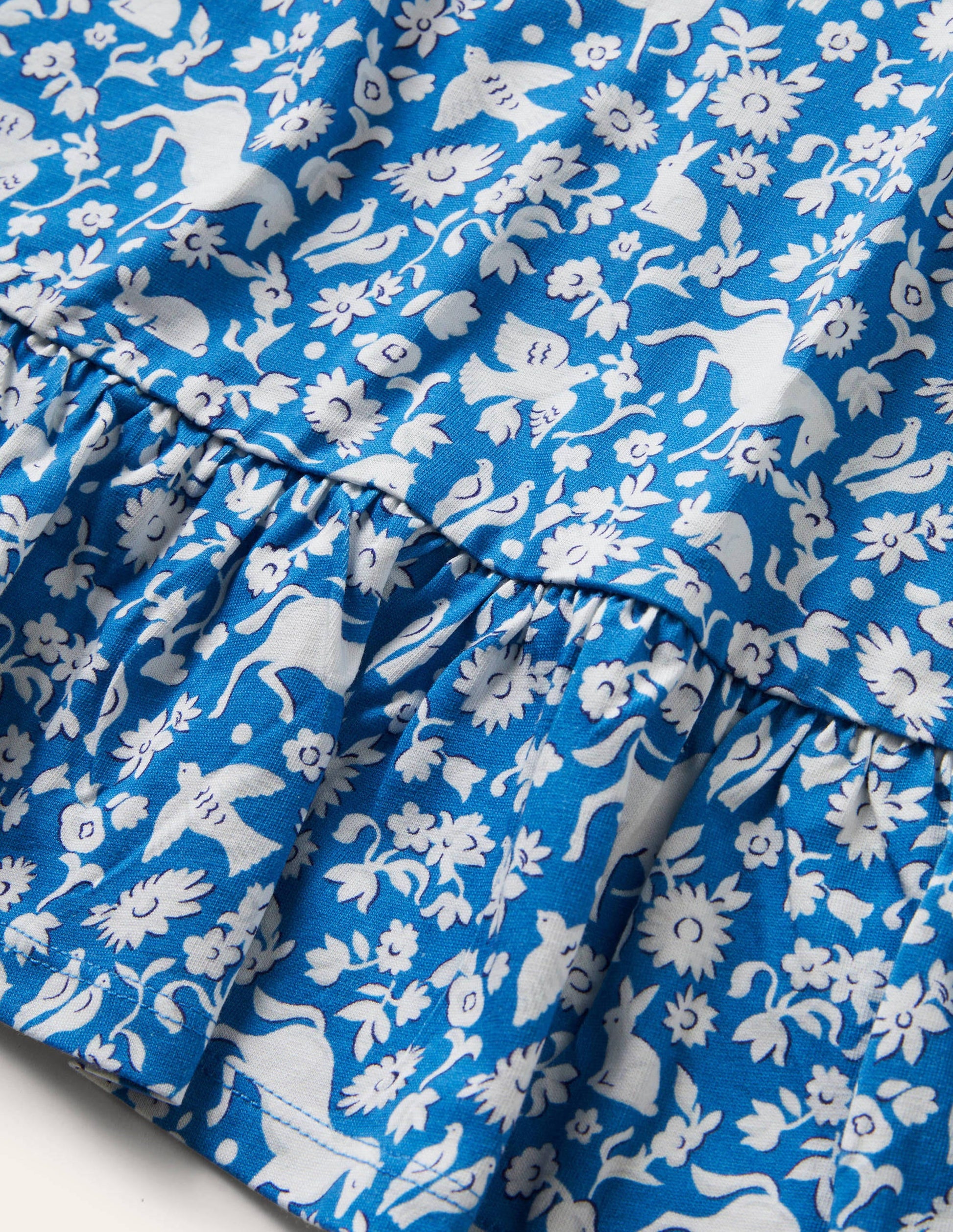 Robe en jersey à ourlet bas-Poneys sauvages bleu élisabéthain-3