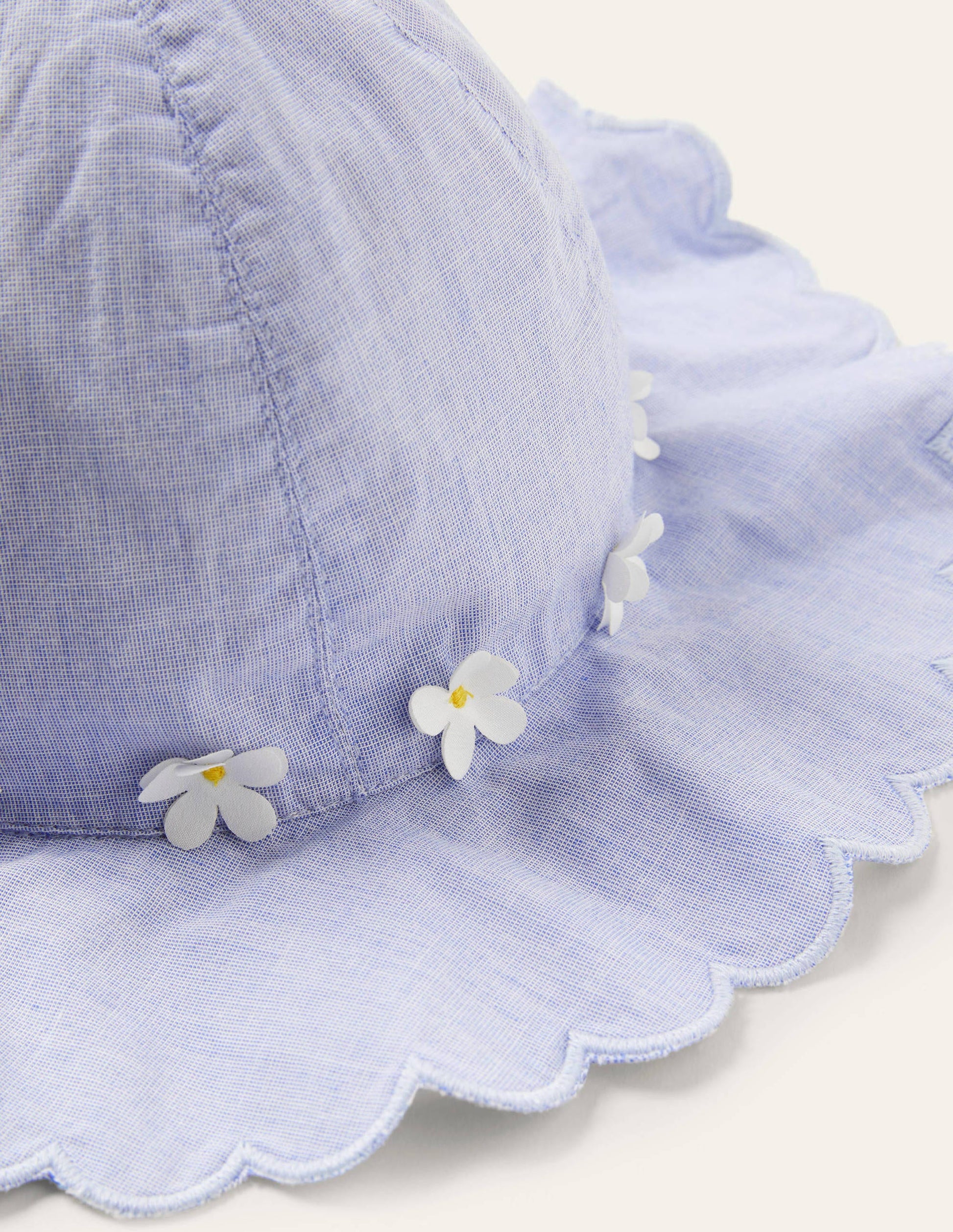 Chapeau à large bord festonné-Chambray Fleurs-2