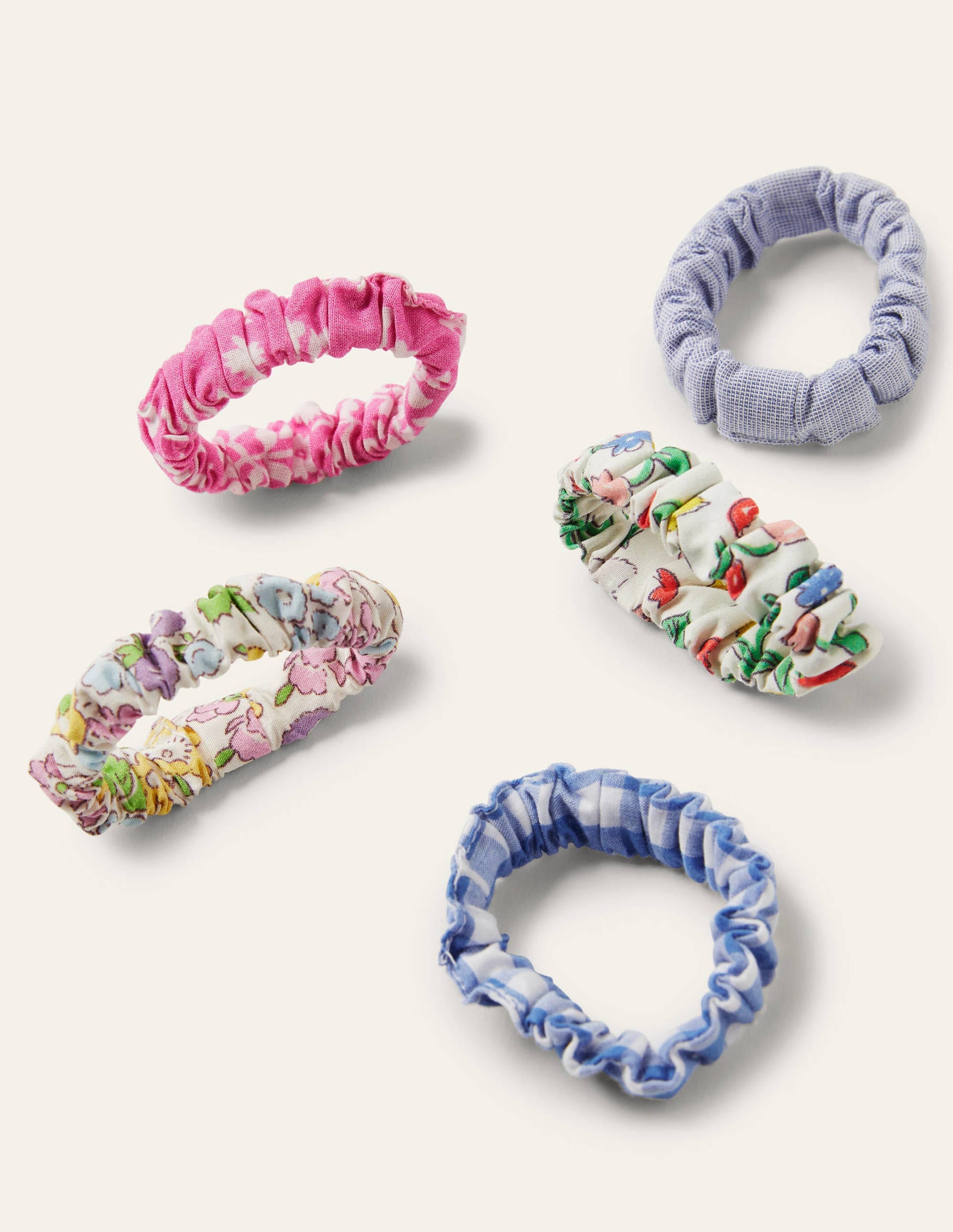 5 chouchous-Motif fleuri clair - Image 1