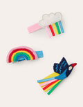 3 barrettes à cheveux fantaisie-Arc-en-ciel toucan