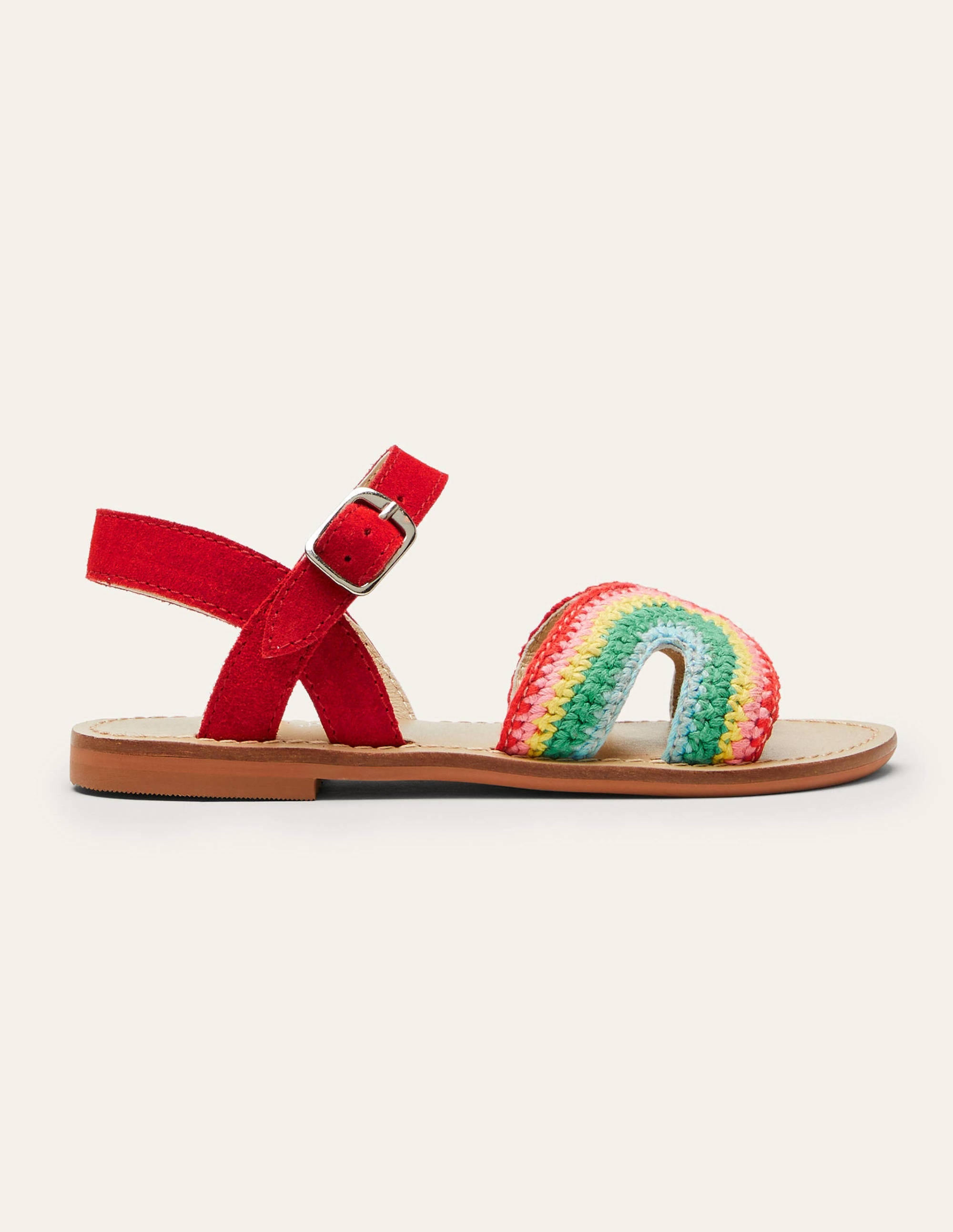Sandales en crochet-Rouge arc-en-ciel - Image 2