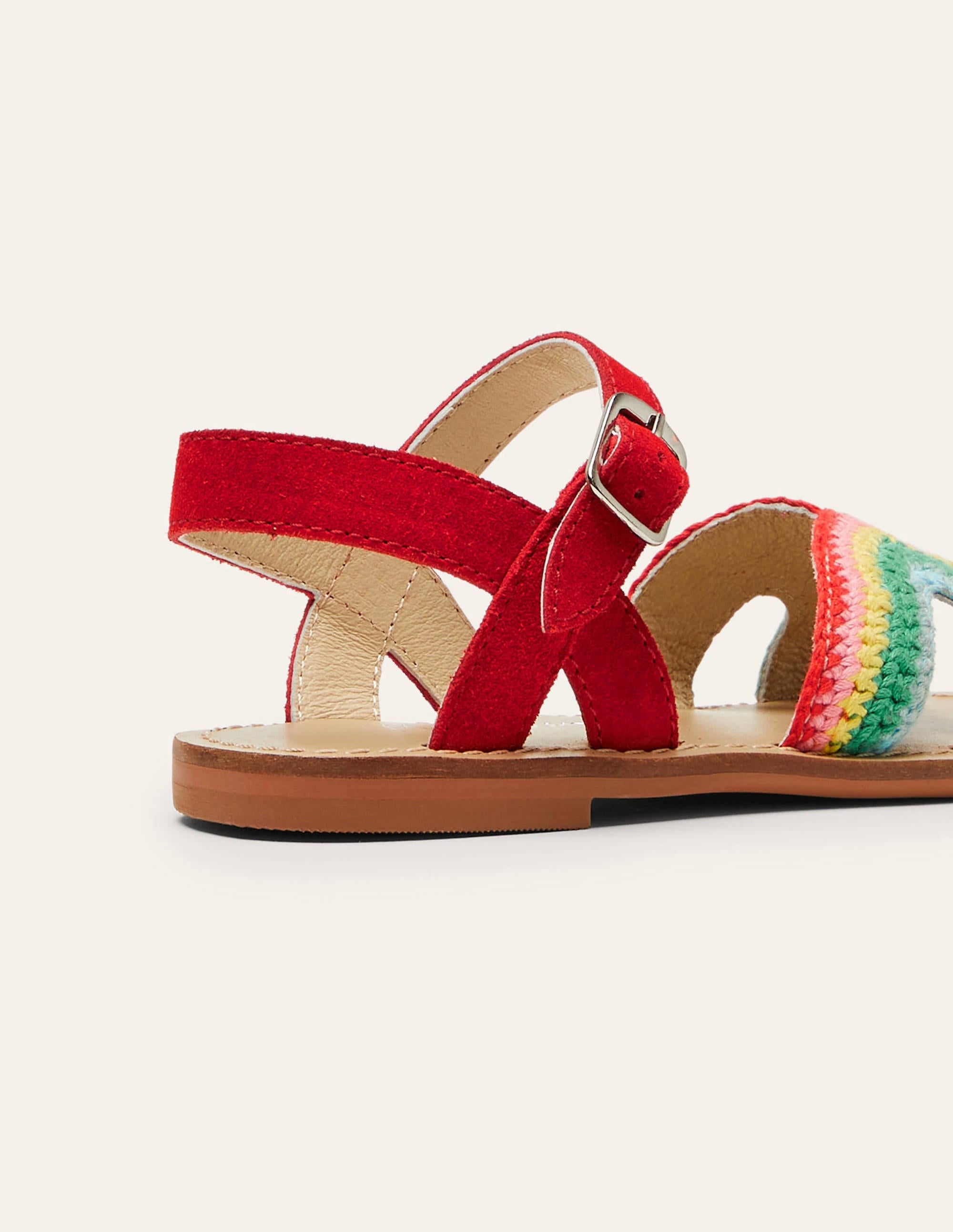 Sandales en crochet-Rouge arc-en-ciel - Image 3