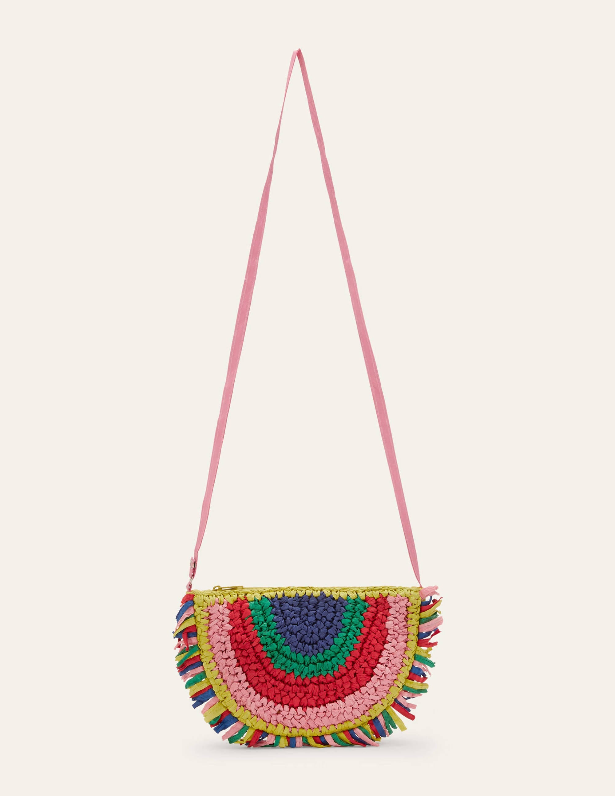 Strohtasche mit Regenbogenmotiv-Bunt - Image 1