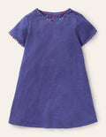 Charlie Jerseykleid mit Bommeln-Segelblau
