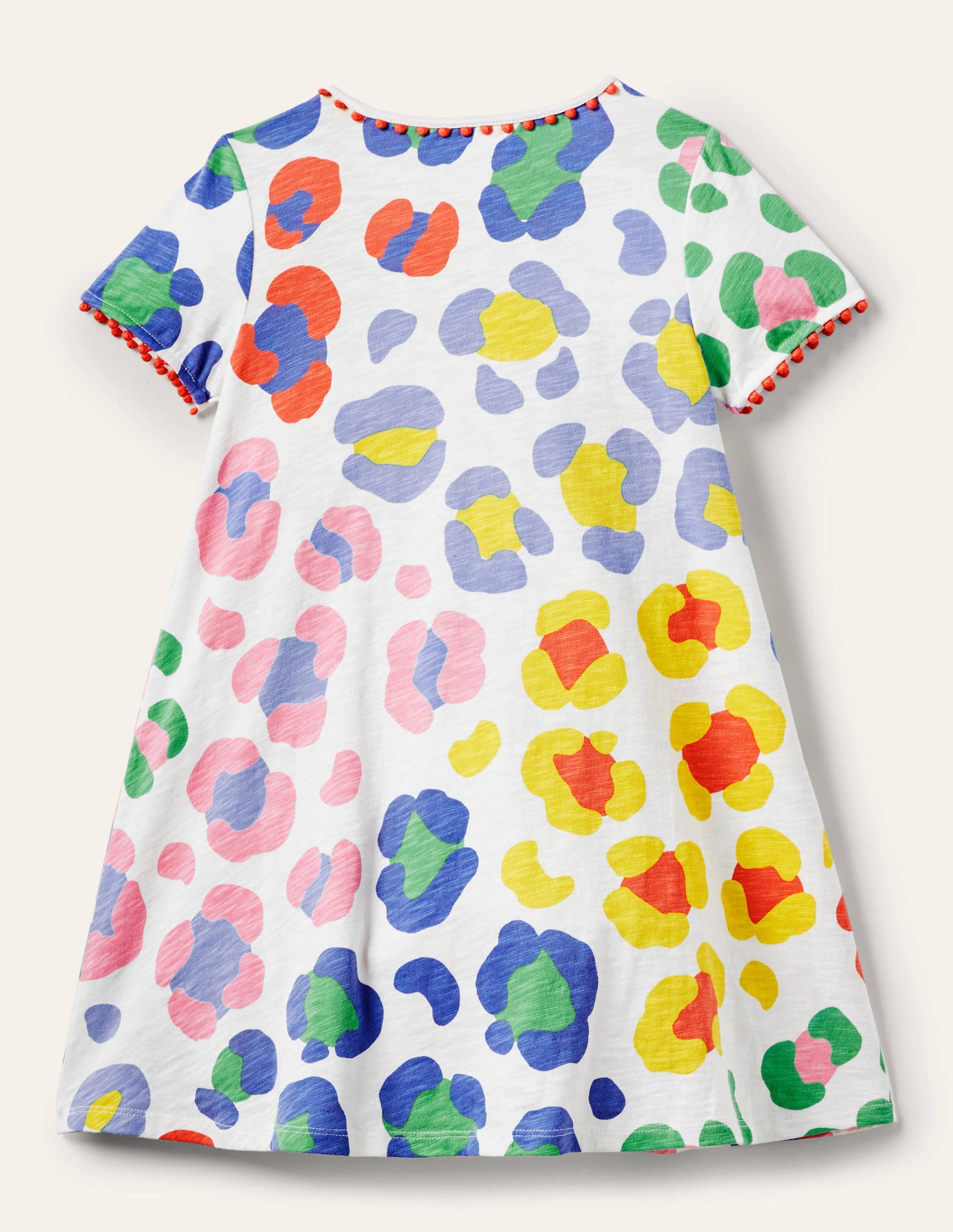 Charlie Jerseykleid mit Bommeln-Bunt, Leopardenmuster-2