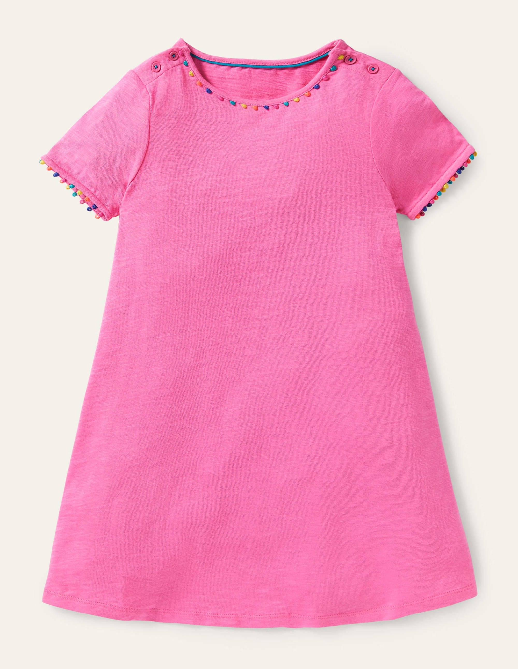 Charlie Jerseykleid mit Bommeln-Erdbeereisrosa - Image 1