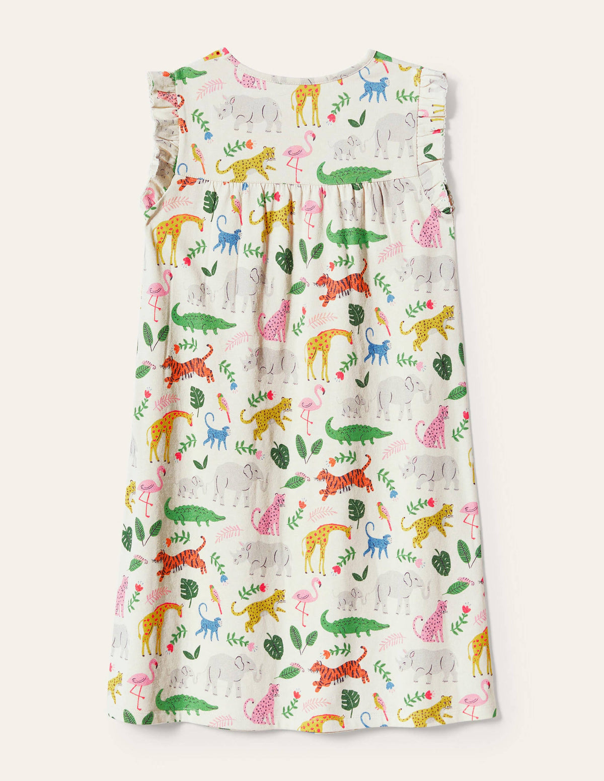 Printed Short-sleeved Nightie-Multi Jungle Stamp - Image 2