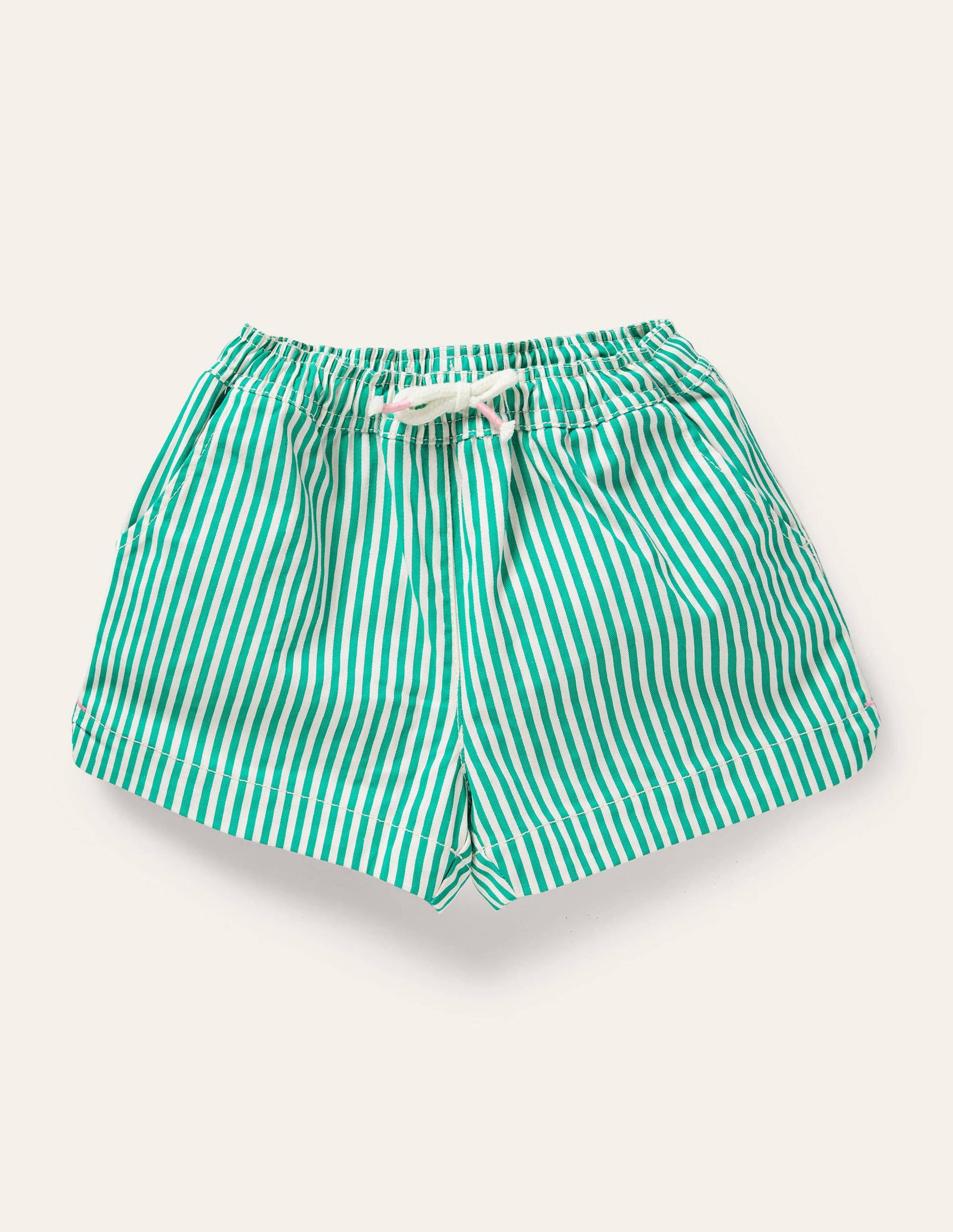 Shorts mit Herztaschen-Paprikagrün, Feine Streifen-1
