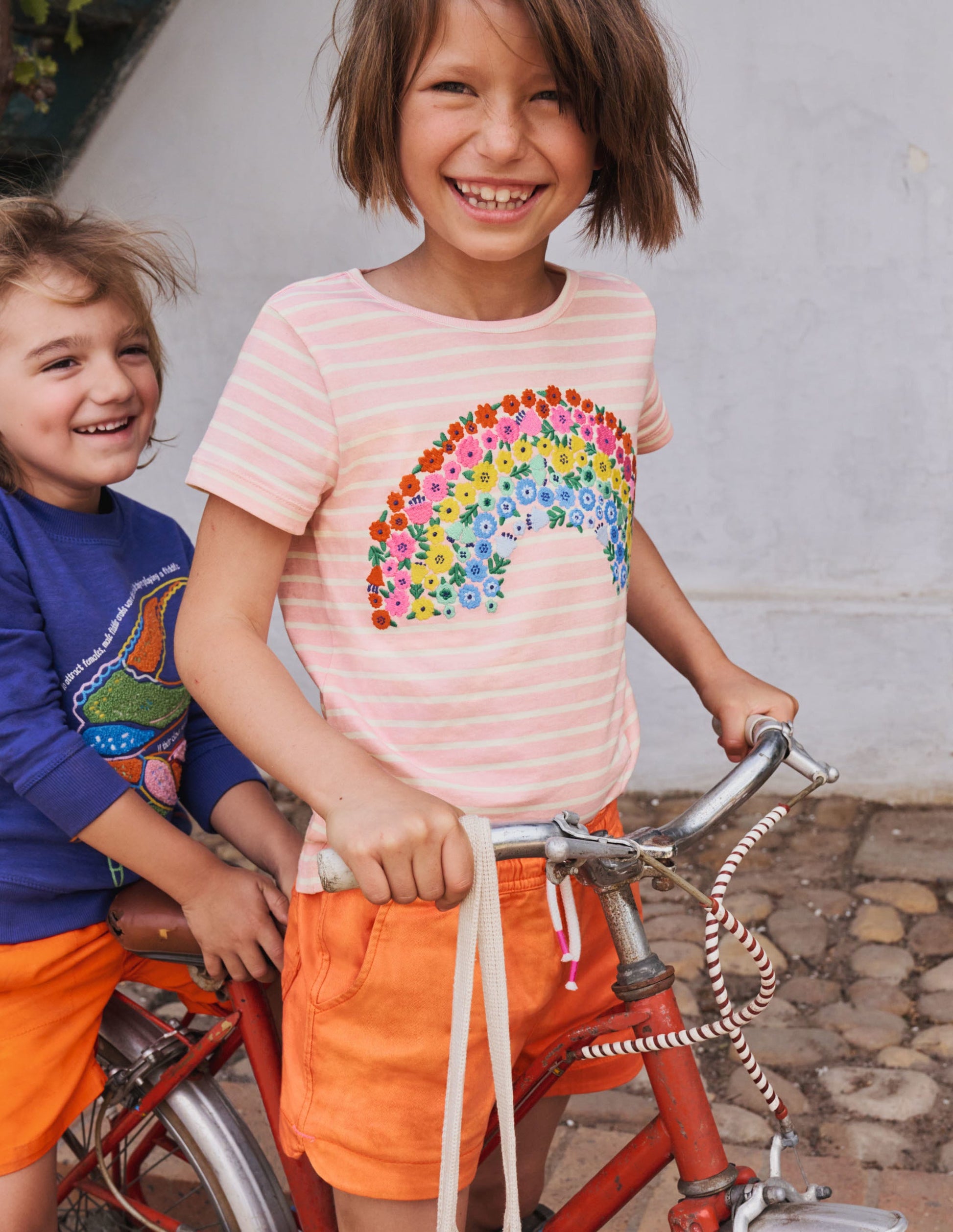 Shorts mit Herztaschen-Mandarinenorange-4