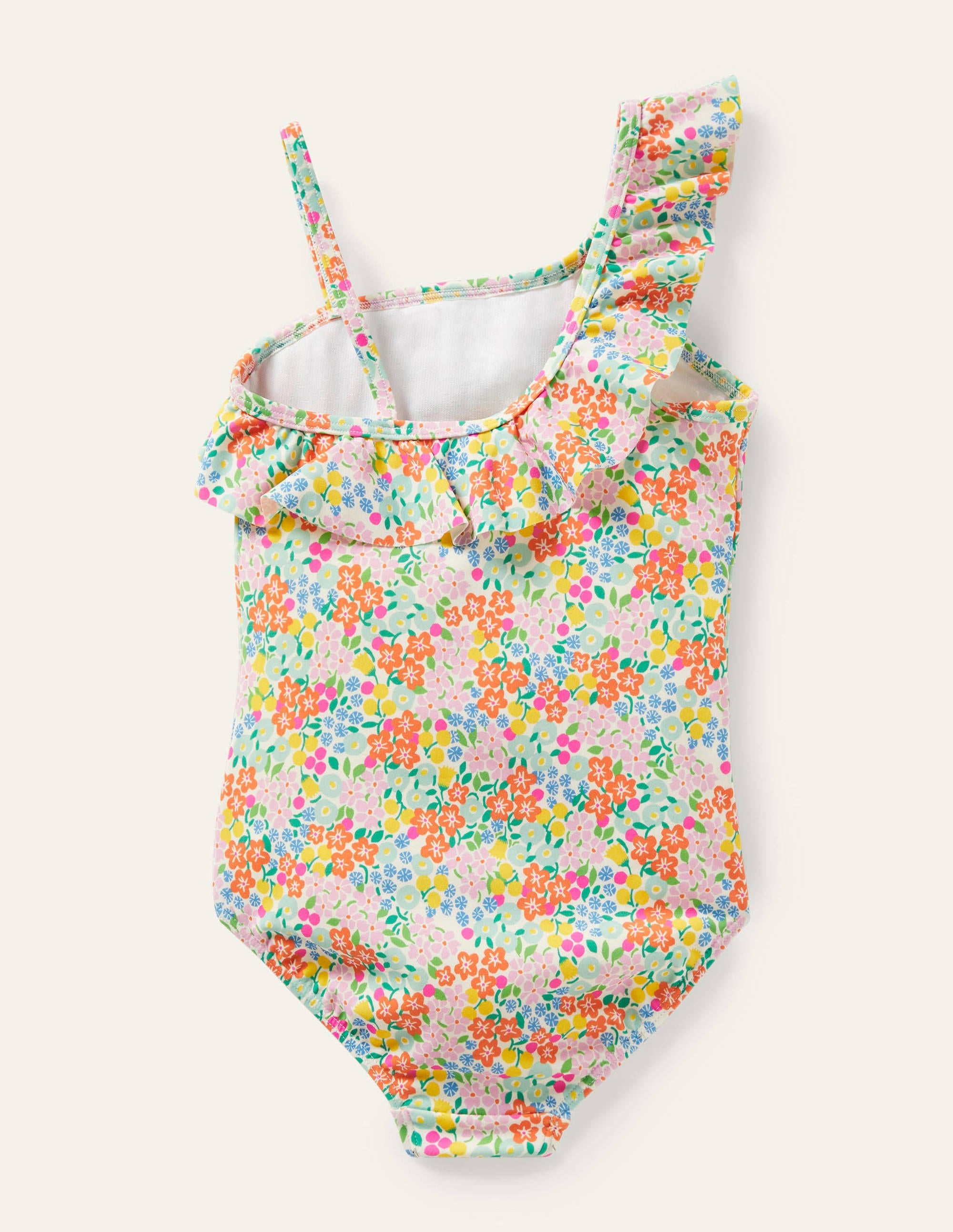 Maillot de bain avec volants sur l'épaule-Lit de fleurs tropicales multi - Image 2
