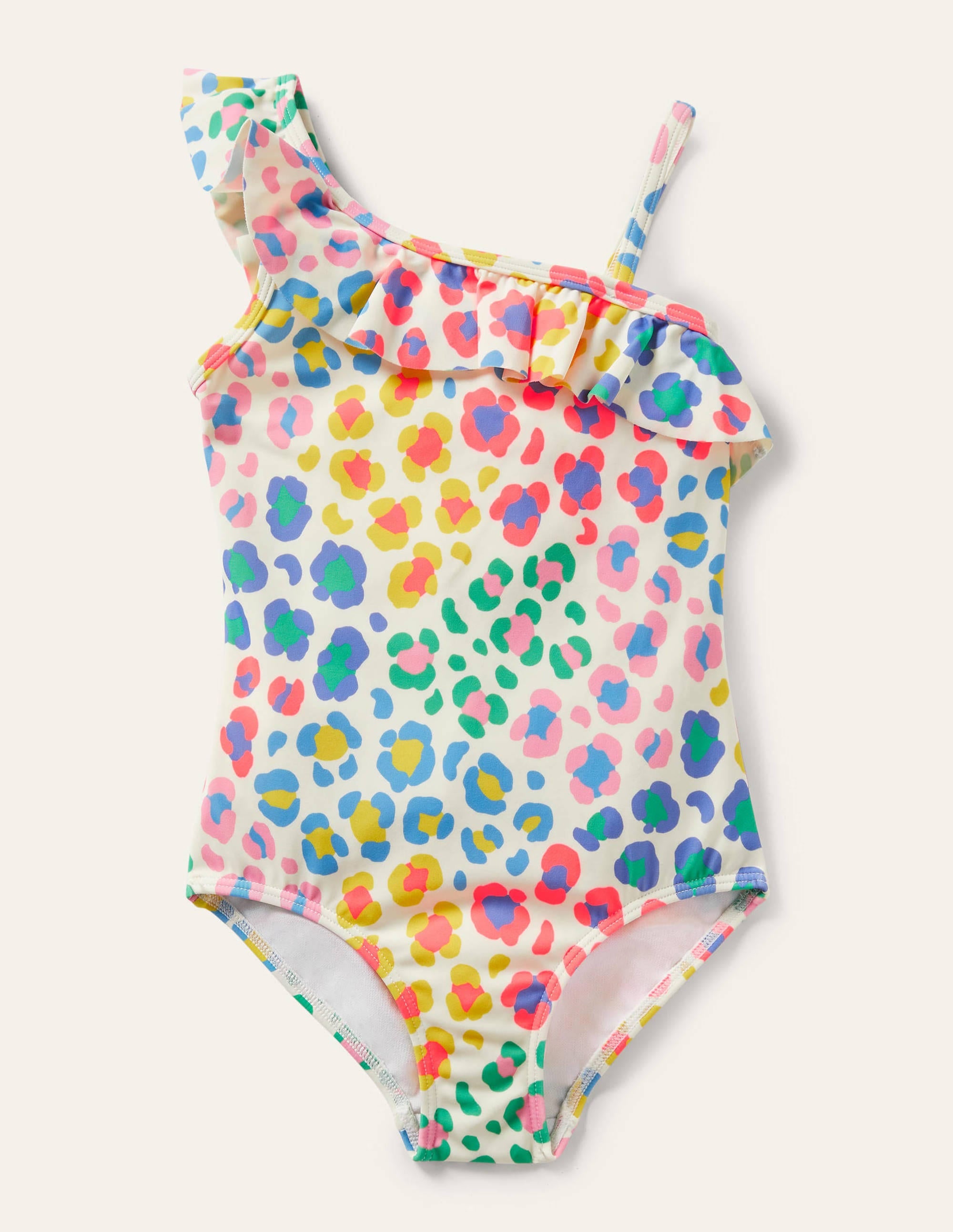 Maillot de bain avec volants sur l'épaule-Imprimé léopard multi - Image 1