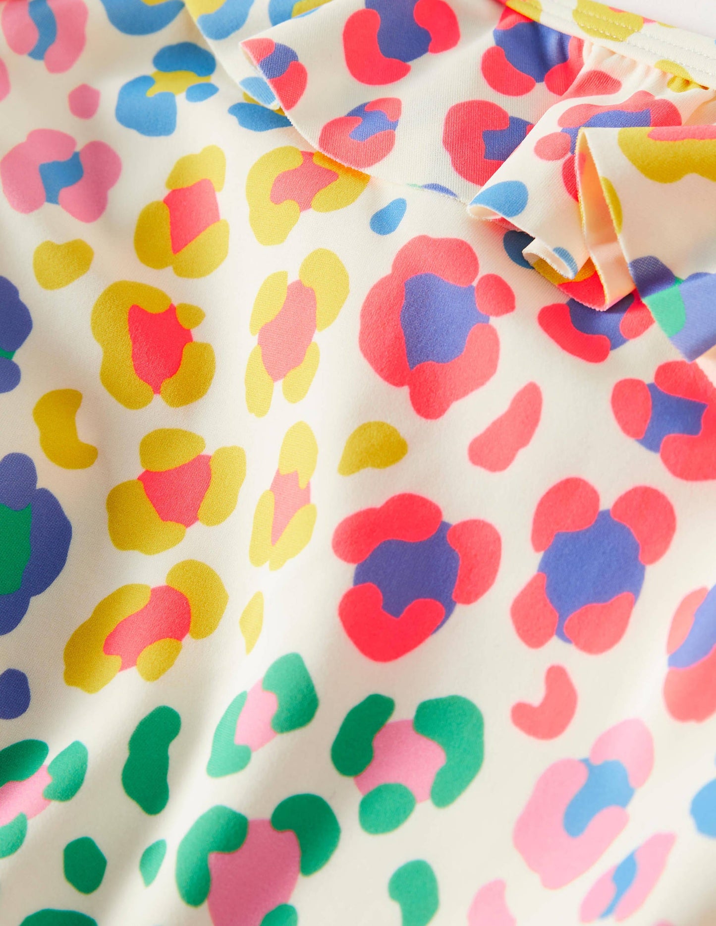 Badeanzug mit einer Schulter und Rüschen-Bunt, Leopardenmuster