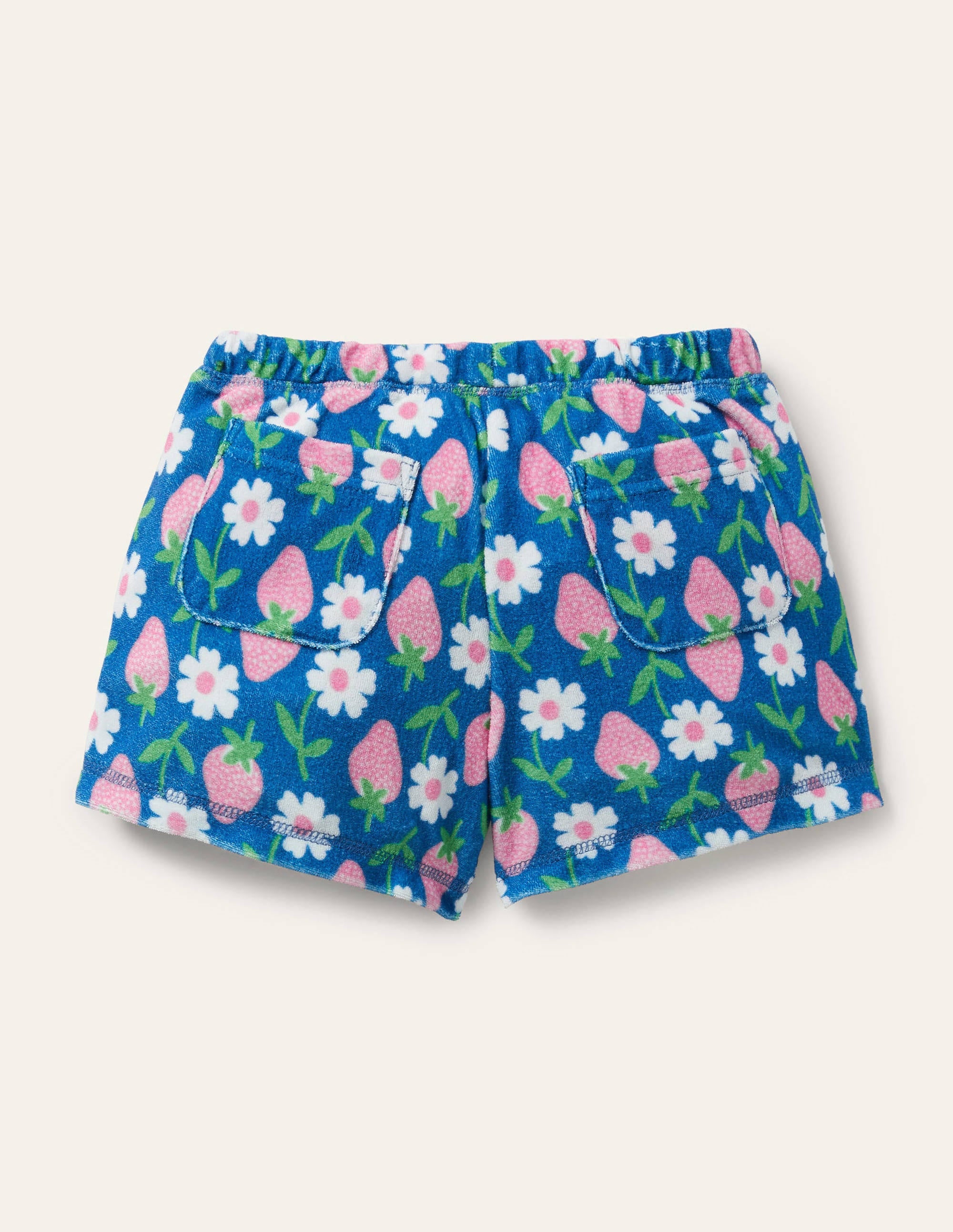 Frottee-Shorts-Strahlendes Marineblau, Erdbeeren - Image 2